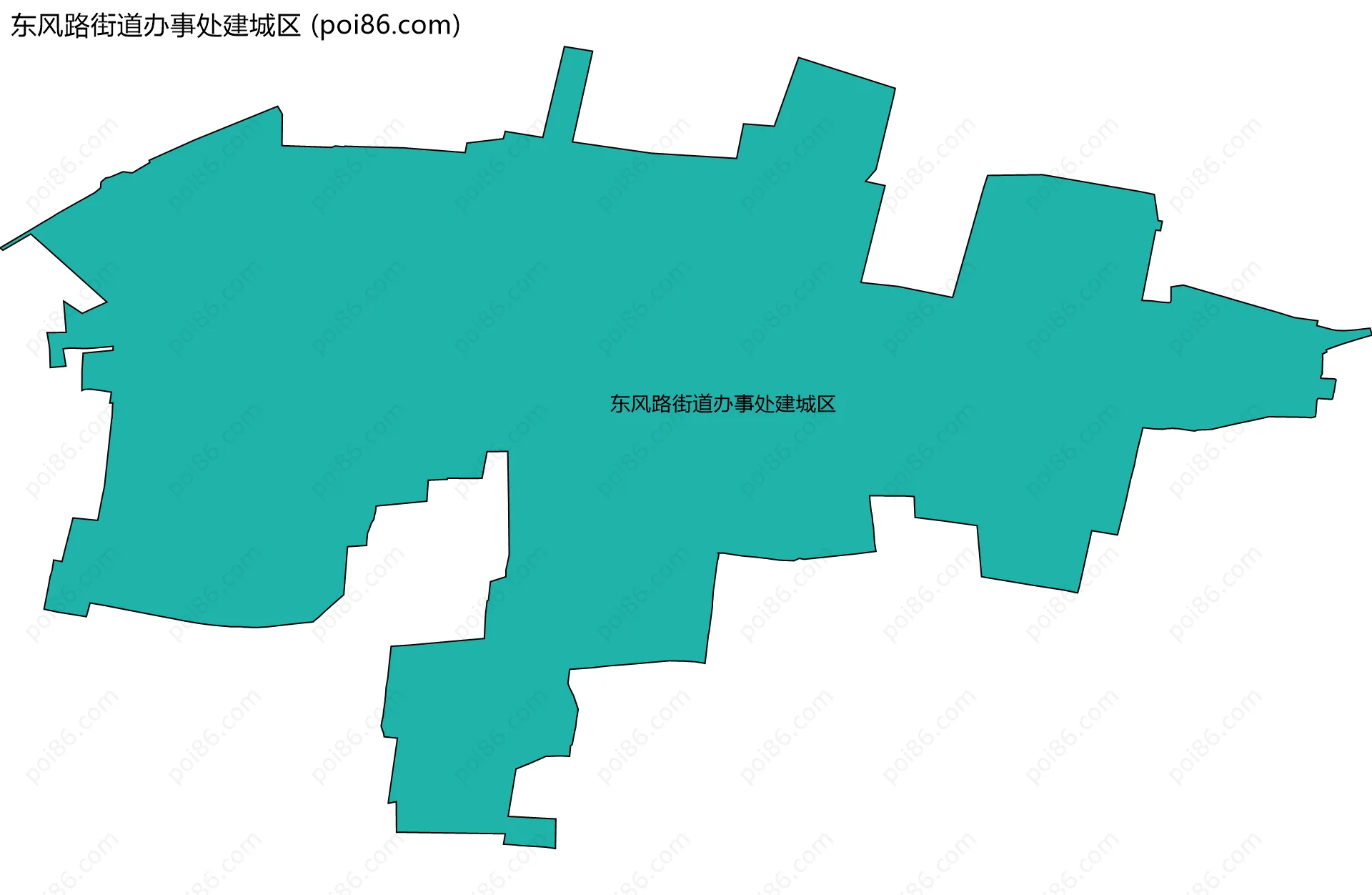 东风路街道办事处建城区边界地图