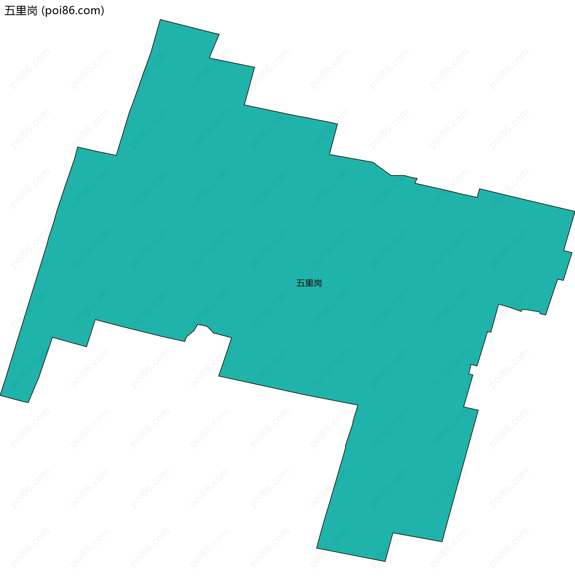五里岗边界地图
