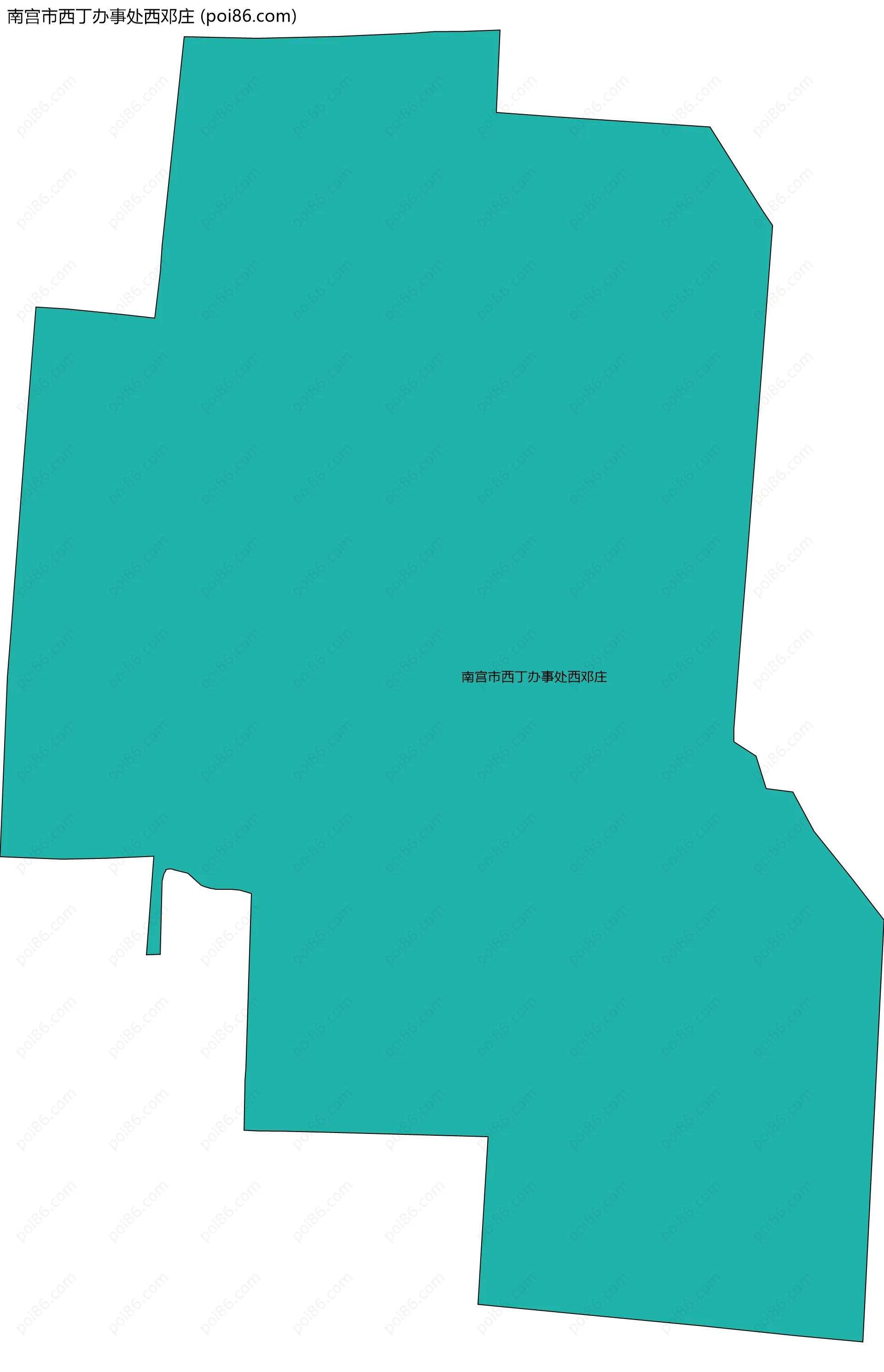 南宫市西丁办事处西邓庄边界地图
