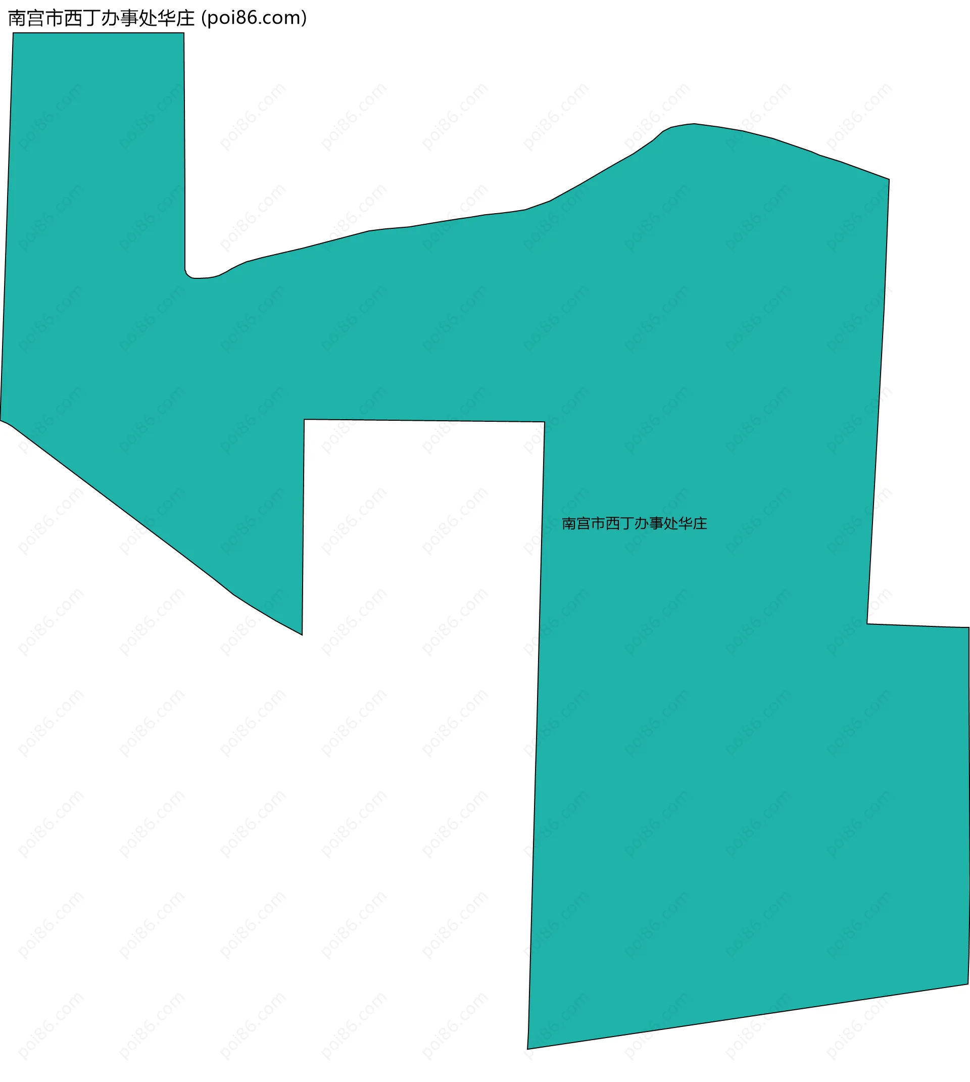 南宫市西丁办事处华庄边界地图