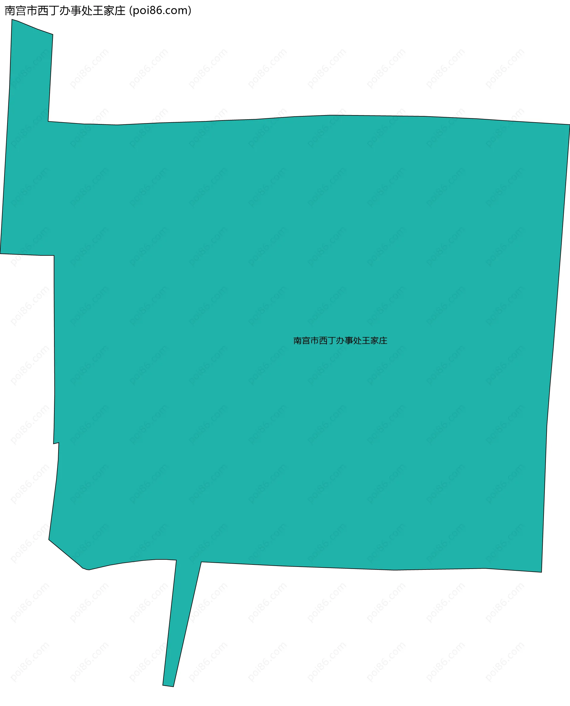 南宫市西丁办事处王家庄边界地图