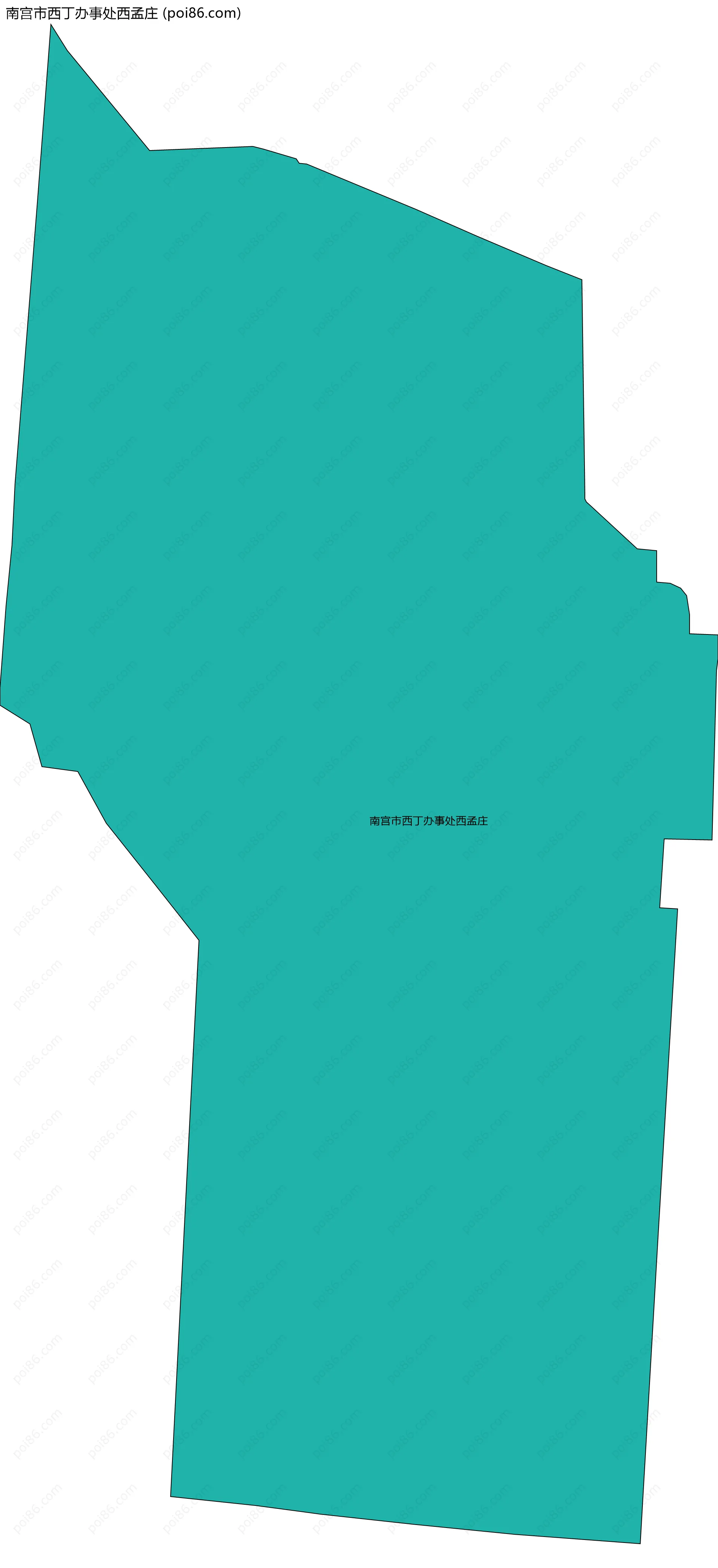 南宫市西丁办事处西孟庄边界地图