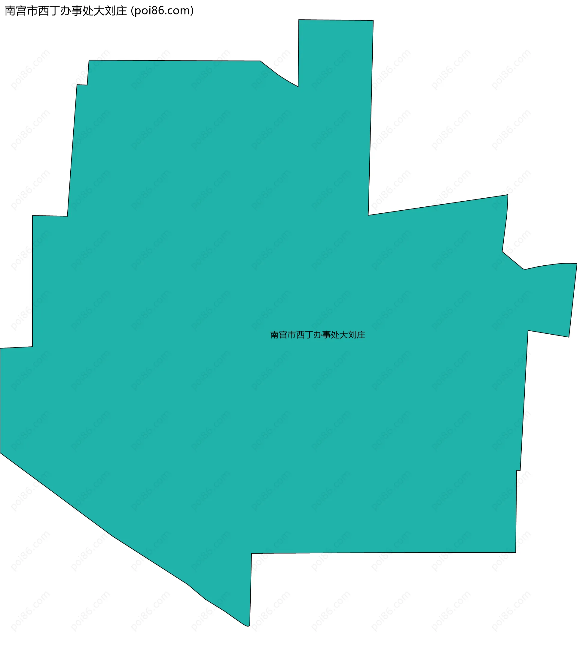 南宫市西丁办事处大刘庄边界地图