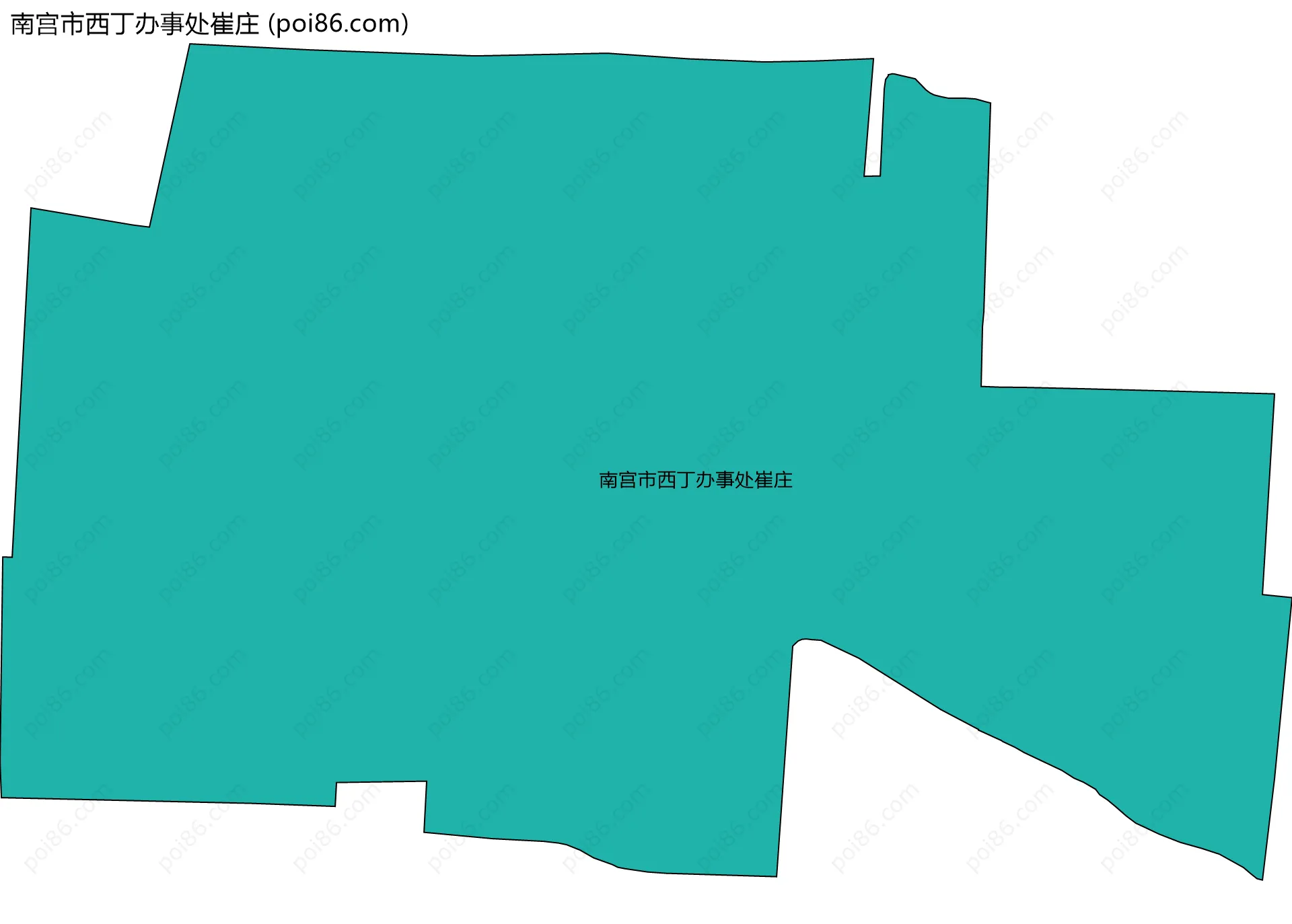南宫市西丁办事处崔庄边界地图