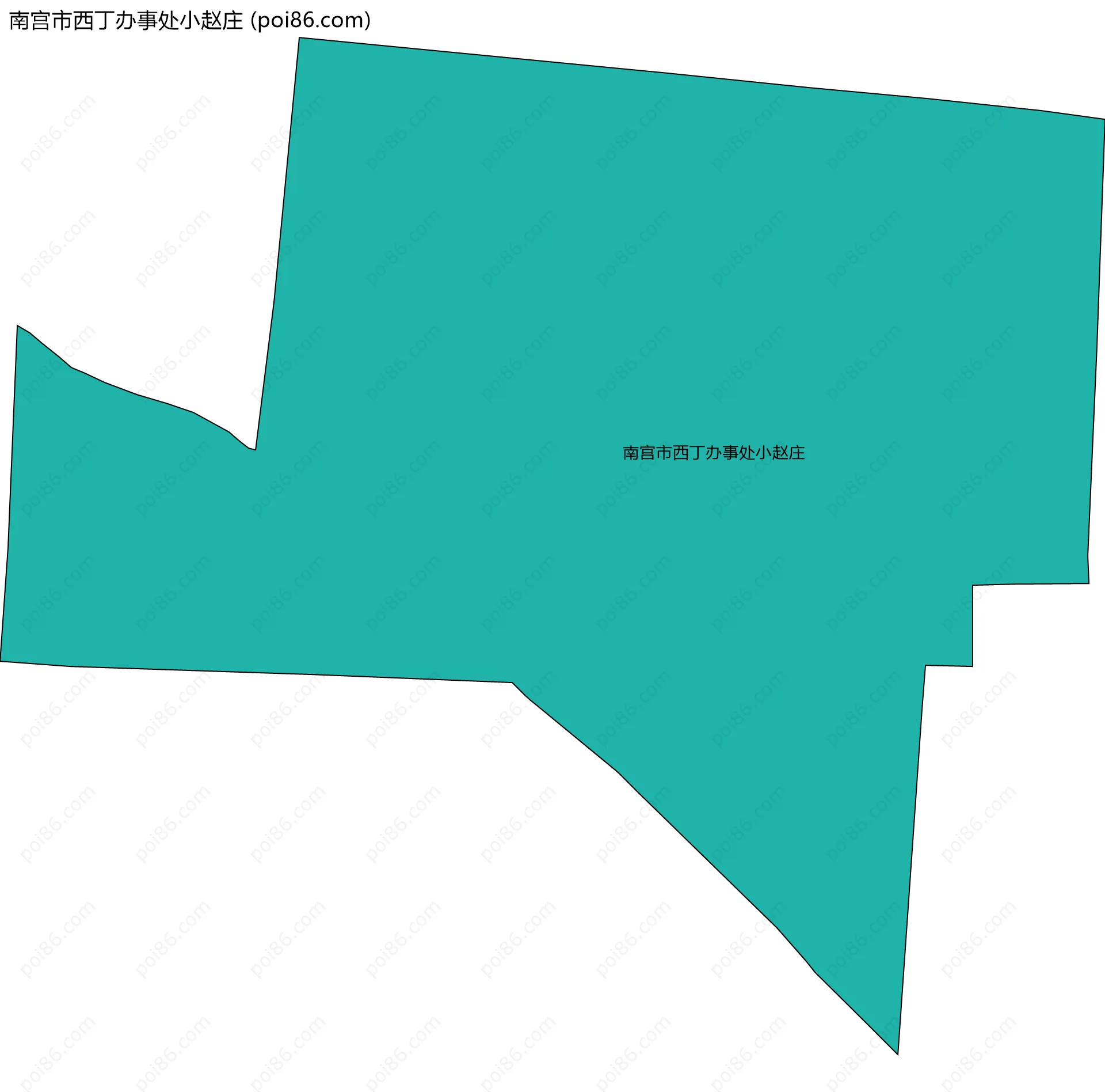 南宫市西丁办事处小赵庄边界地图