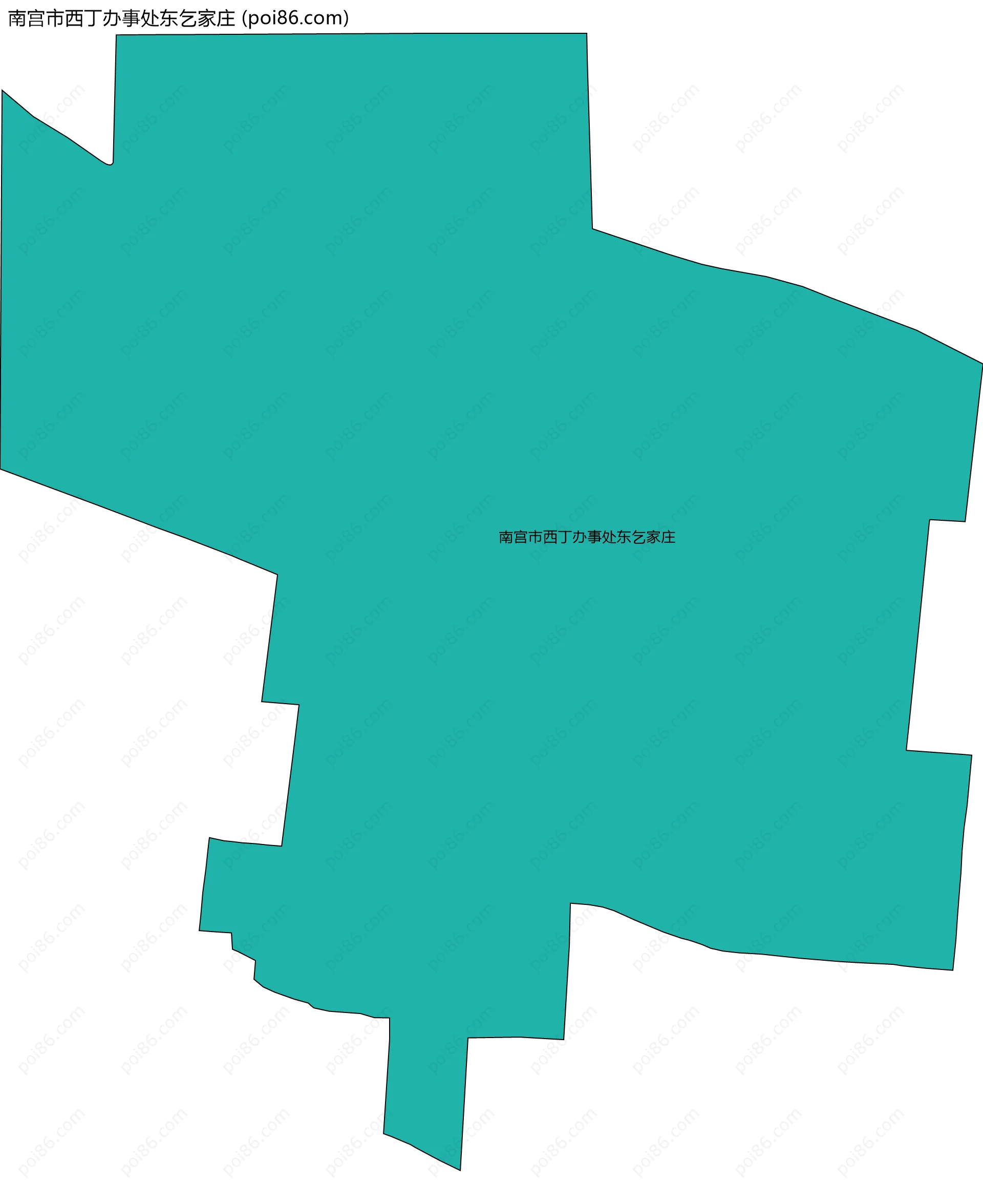 南宫市西丁办事处东乞家庄边界地图