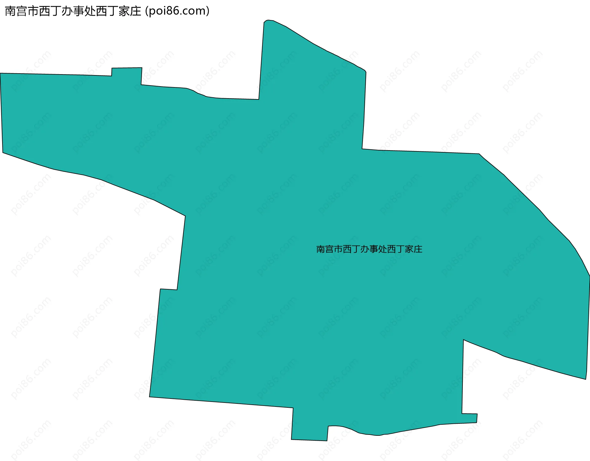 南宫市西丁办事处西丁家庄边界地图