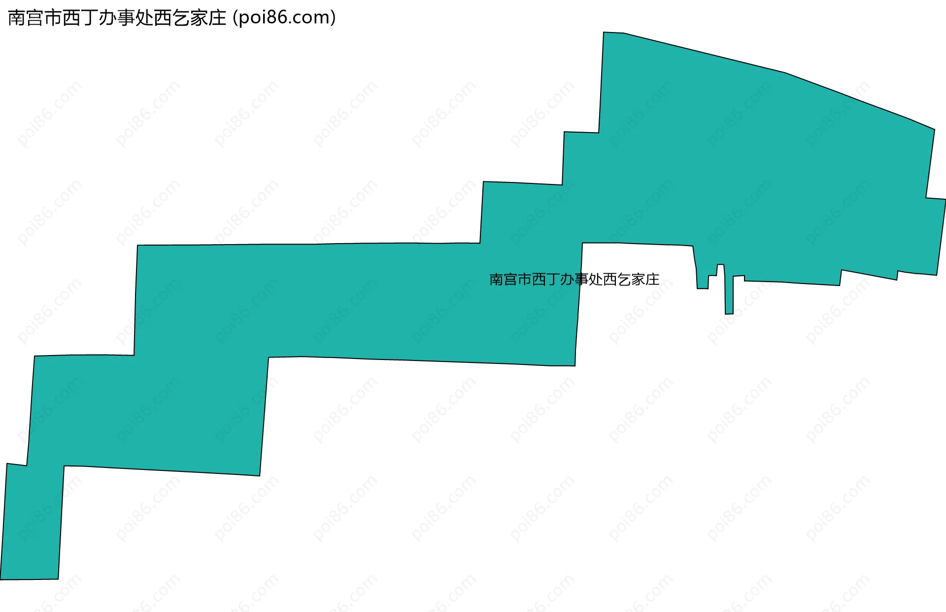 南宫市西丁办事处西乞家庄边界地图