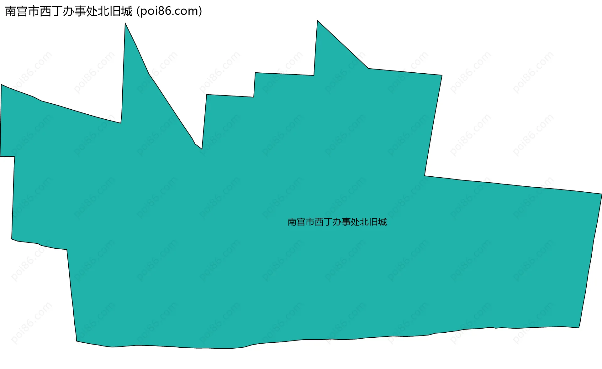 南宫市西丁办事处北旧城边界地图