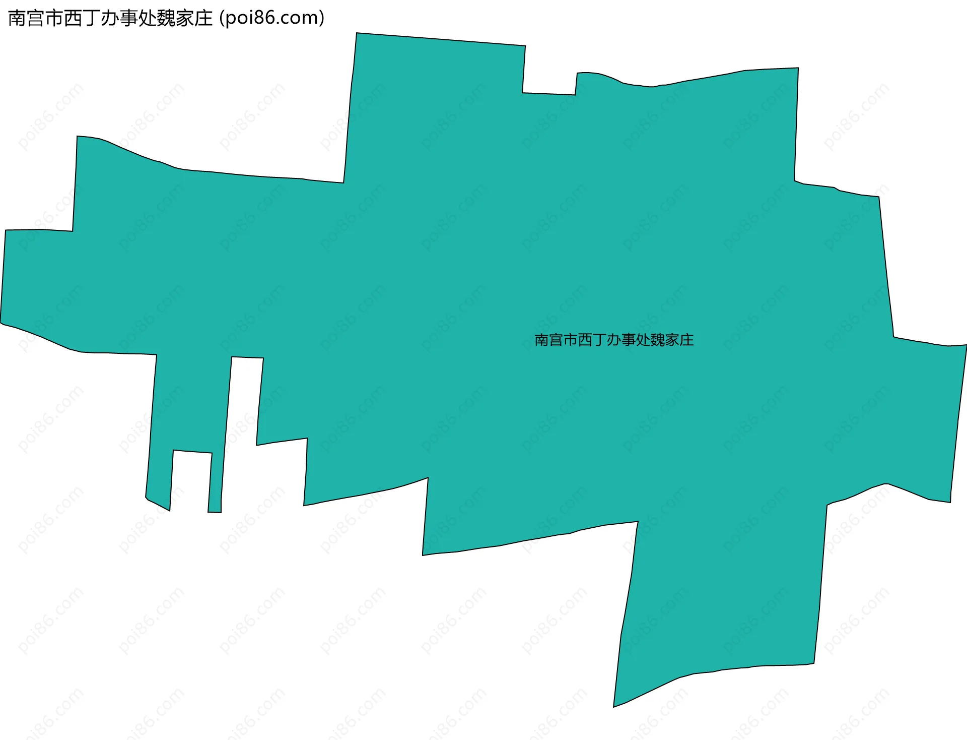 南宫市西丁办事处魏家庄边界地图
