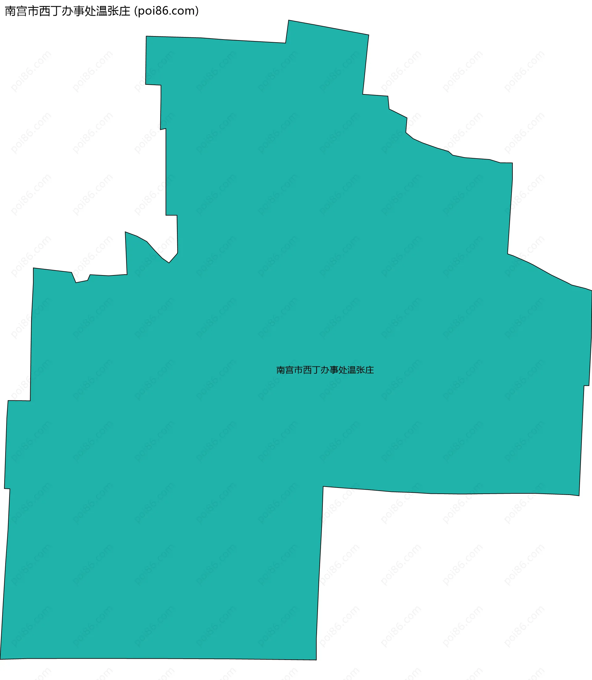 南宫市西丁办事处温张庄边界地图