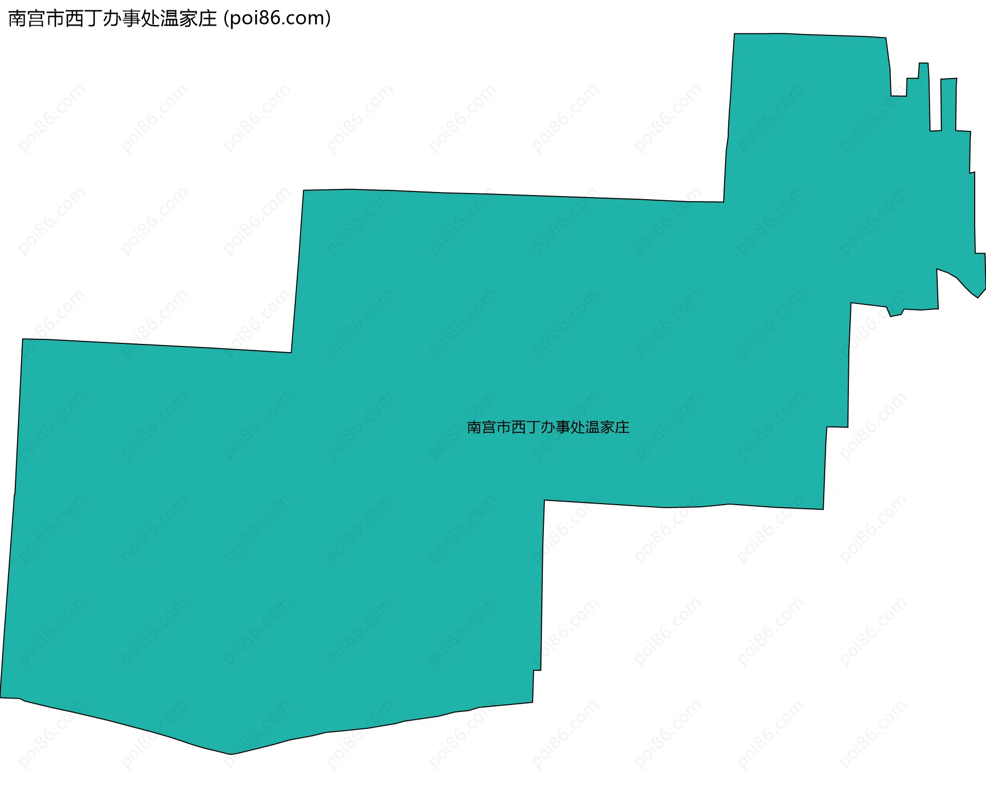 南宫市西丁办事处温家庄边界地图