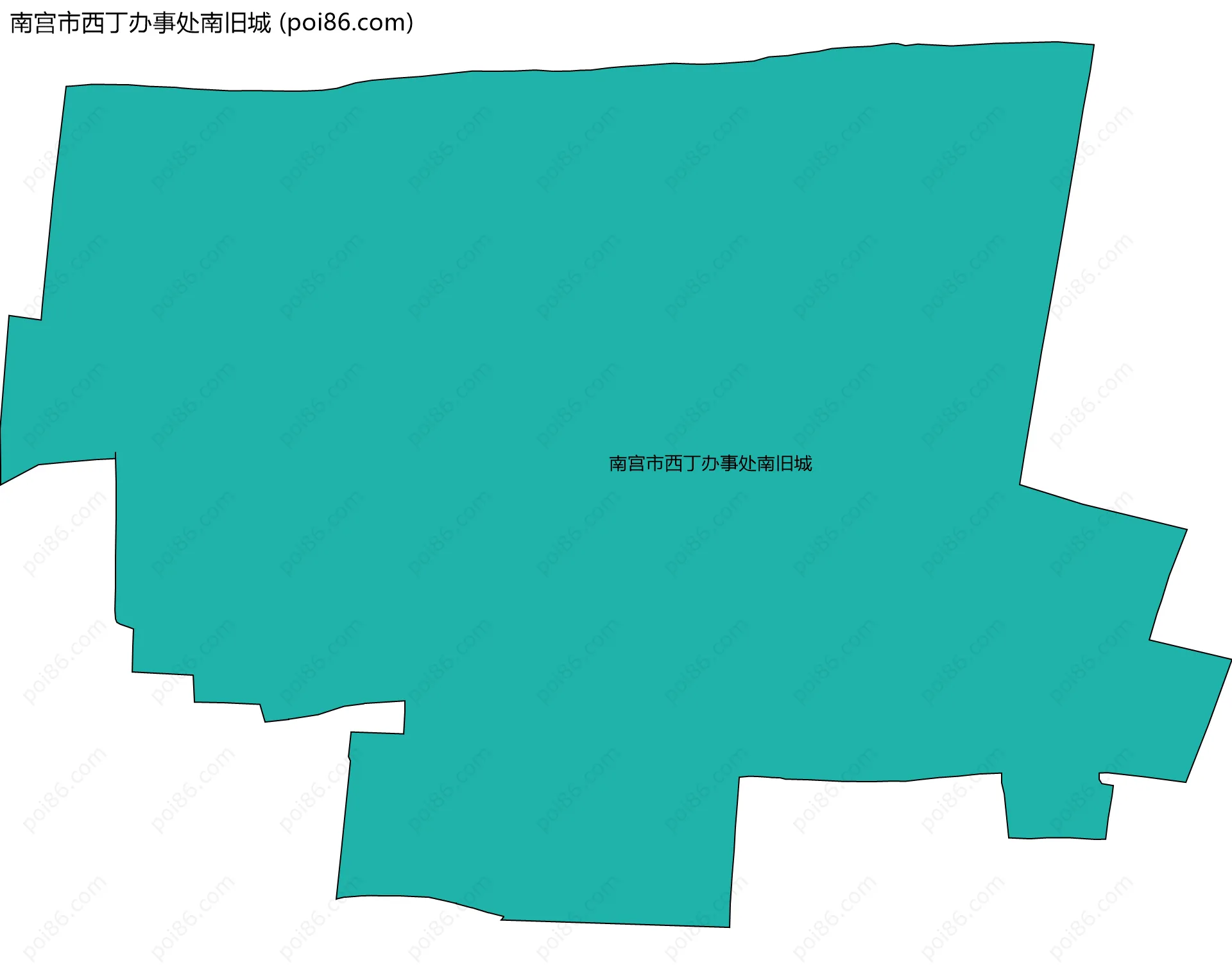 南宫市西丁办事处南旧城边界地图