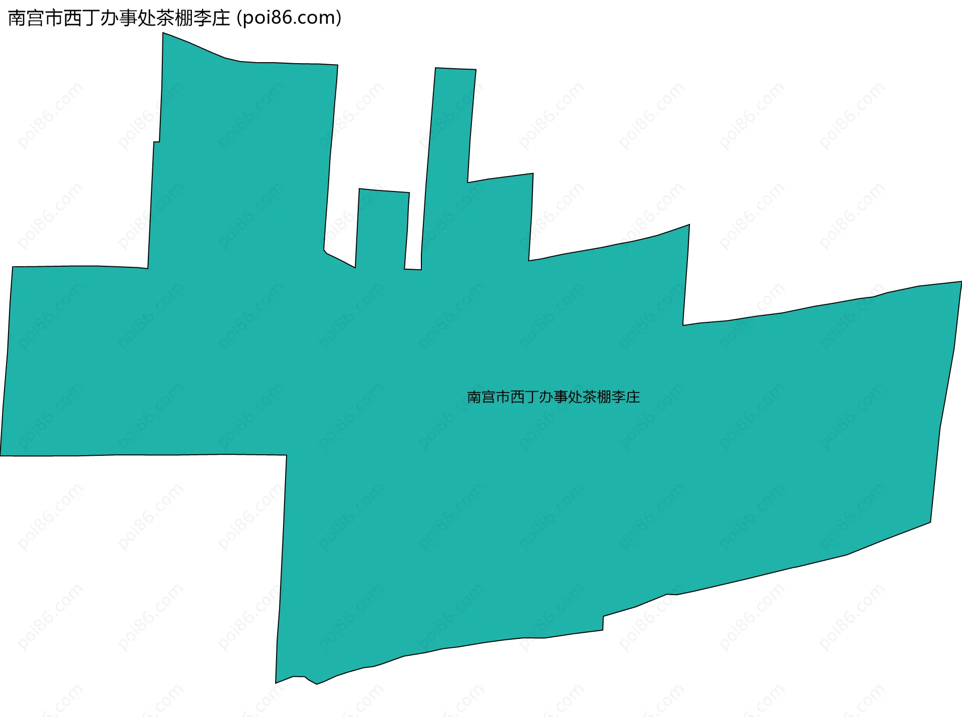 南宫市西丁办事处茶棚李庄边界地图