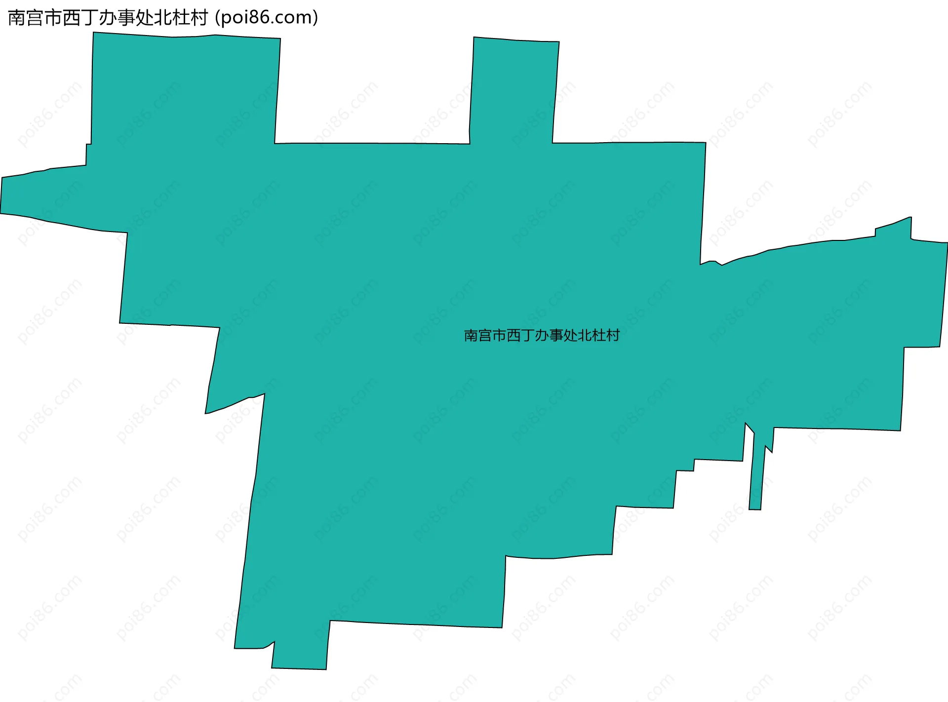 南宫市西丁办事处北杜村边界地图