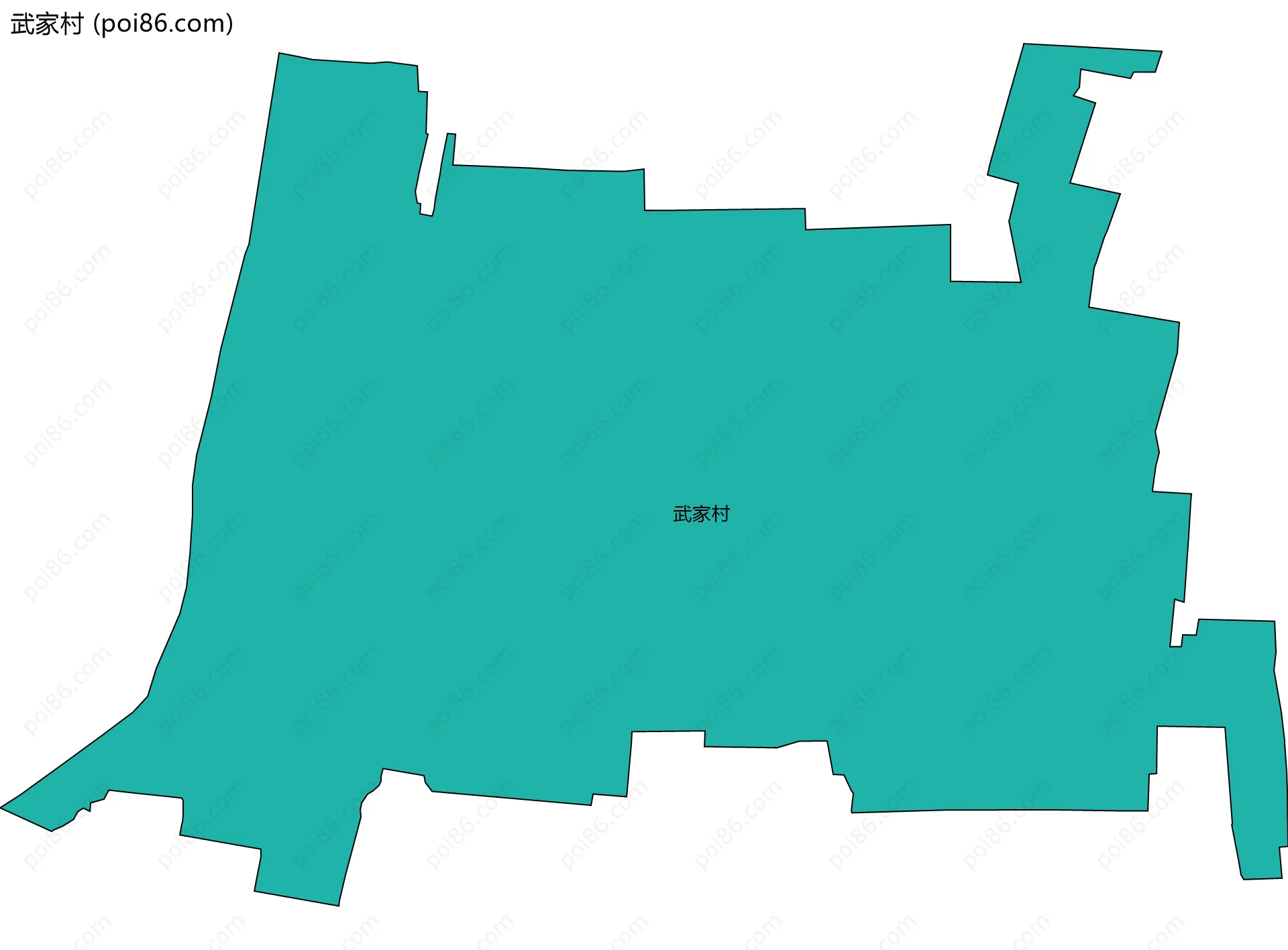 武家村边界地图