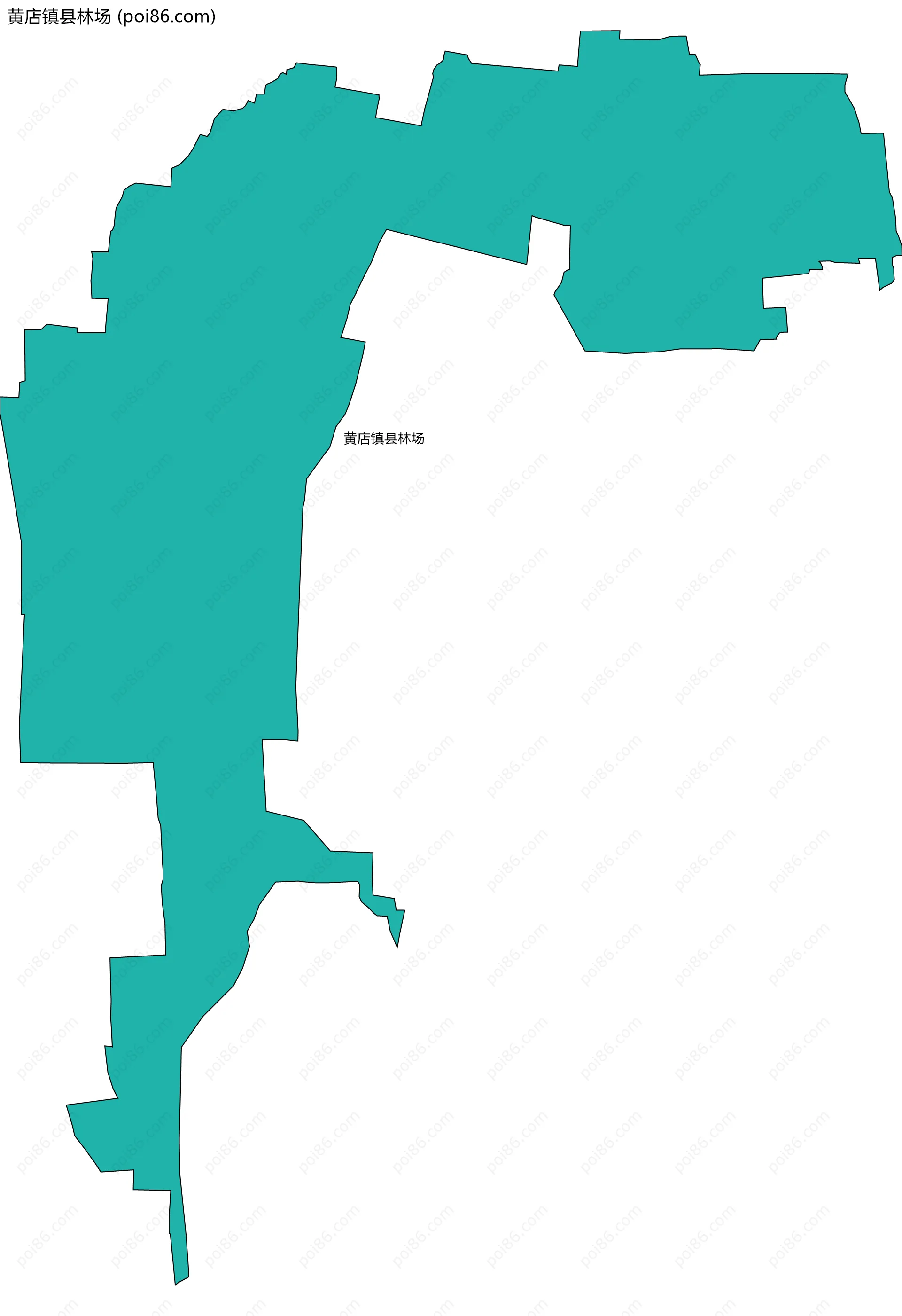 黄店镇县林场边界地图