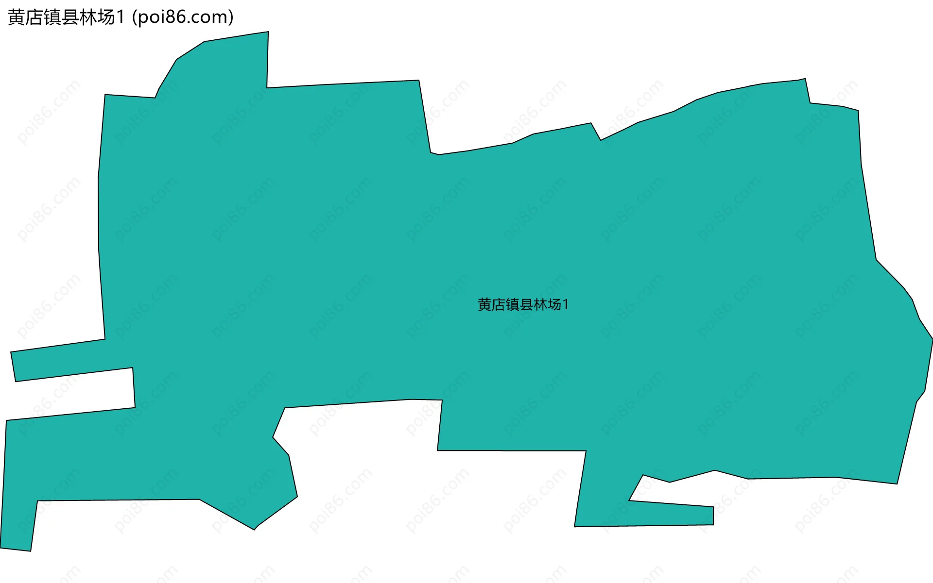 黄店镇县林场1边界地图