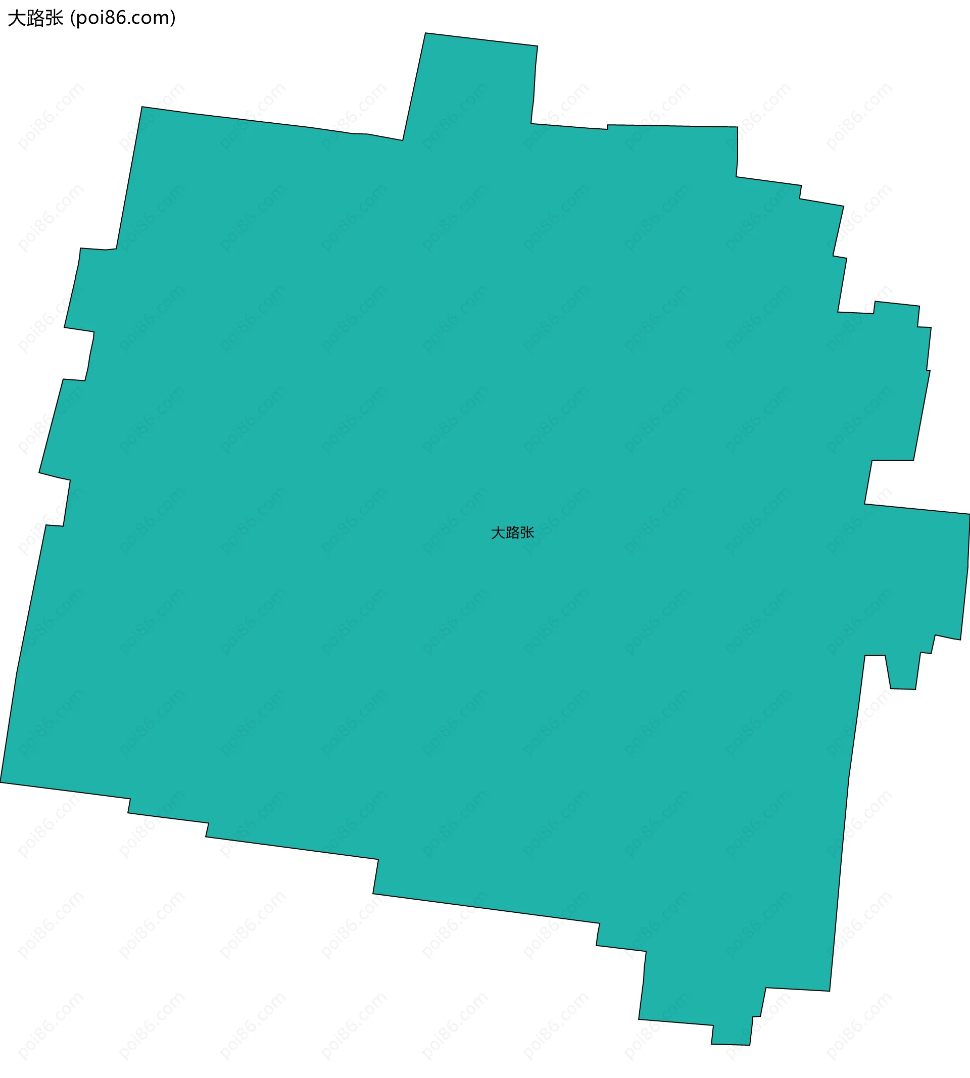 大路张边界地图