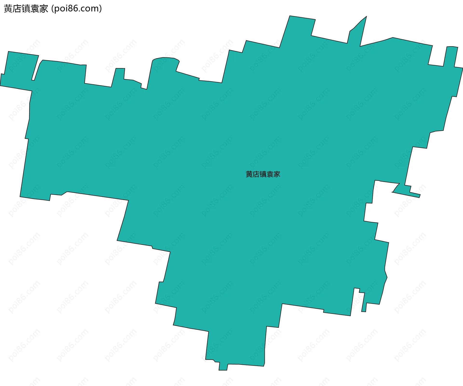 黄店镇袁家边界地图