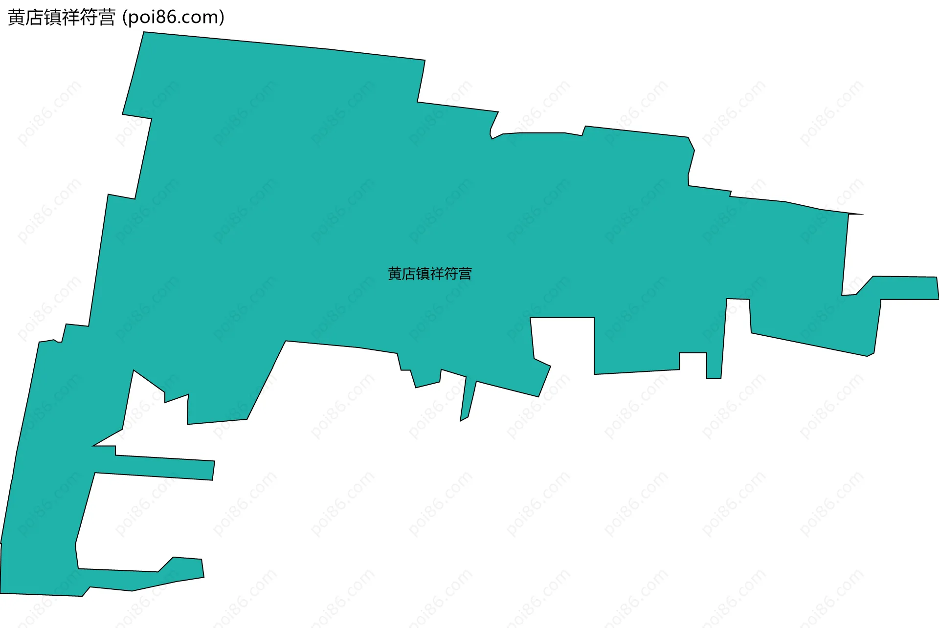 黄店镇祥符营边界地图
