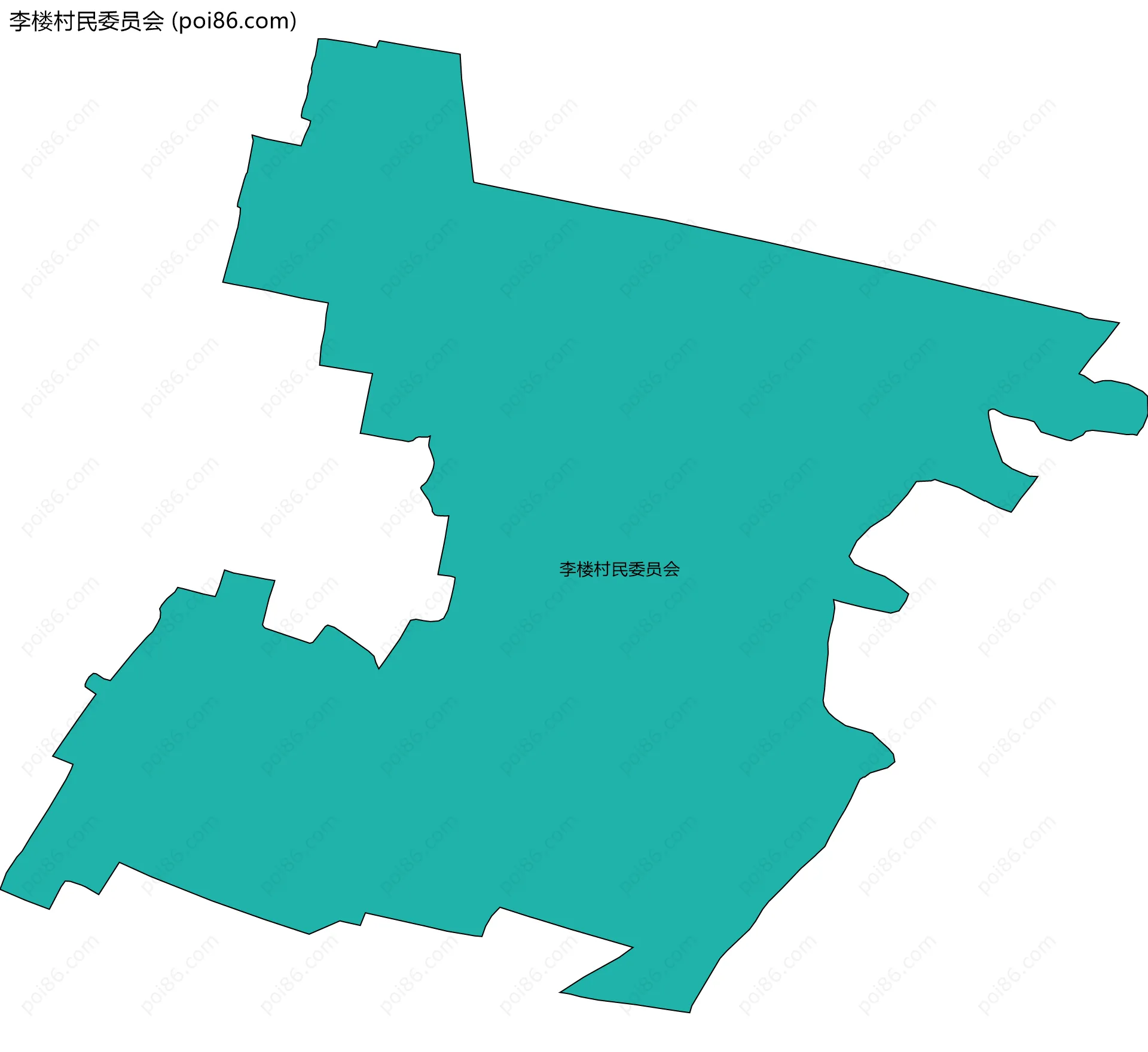 李楼村民委员会边界地图