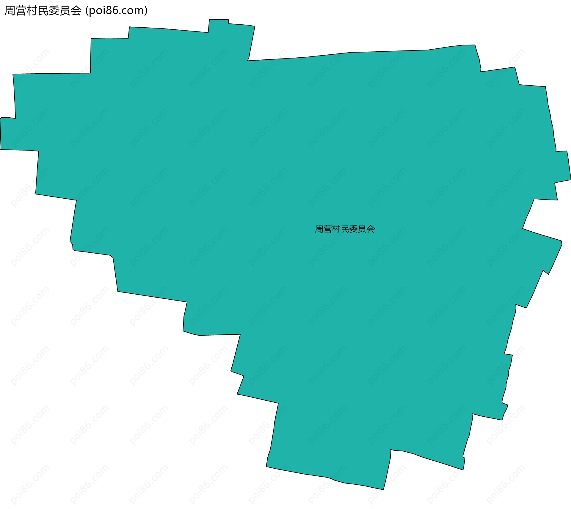 周营村民委员会边界地图