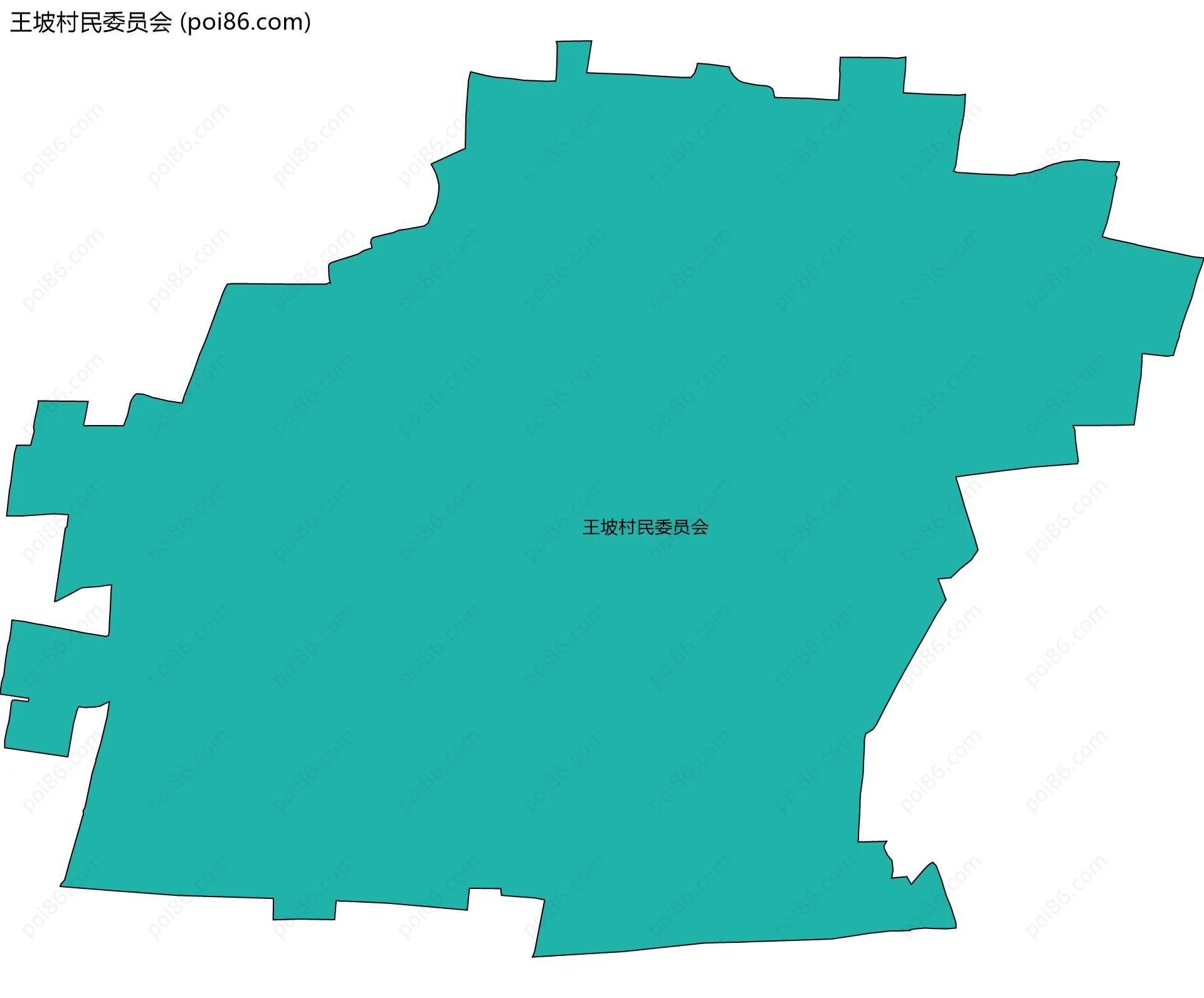 王坡村民委员会边界地图