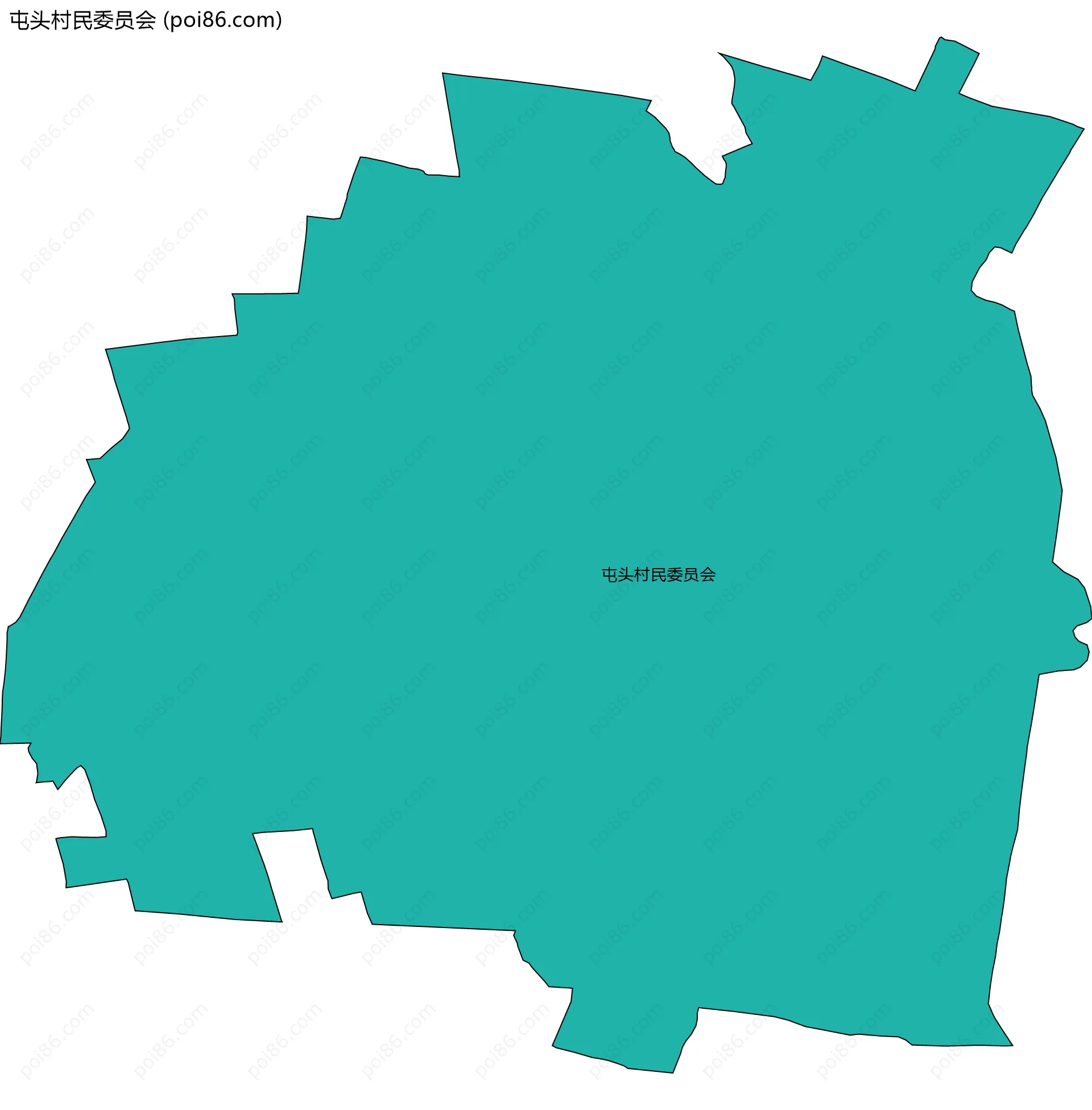 屯头村民委员会边界地图