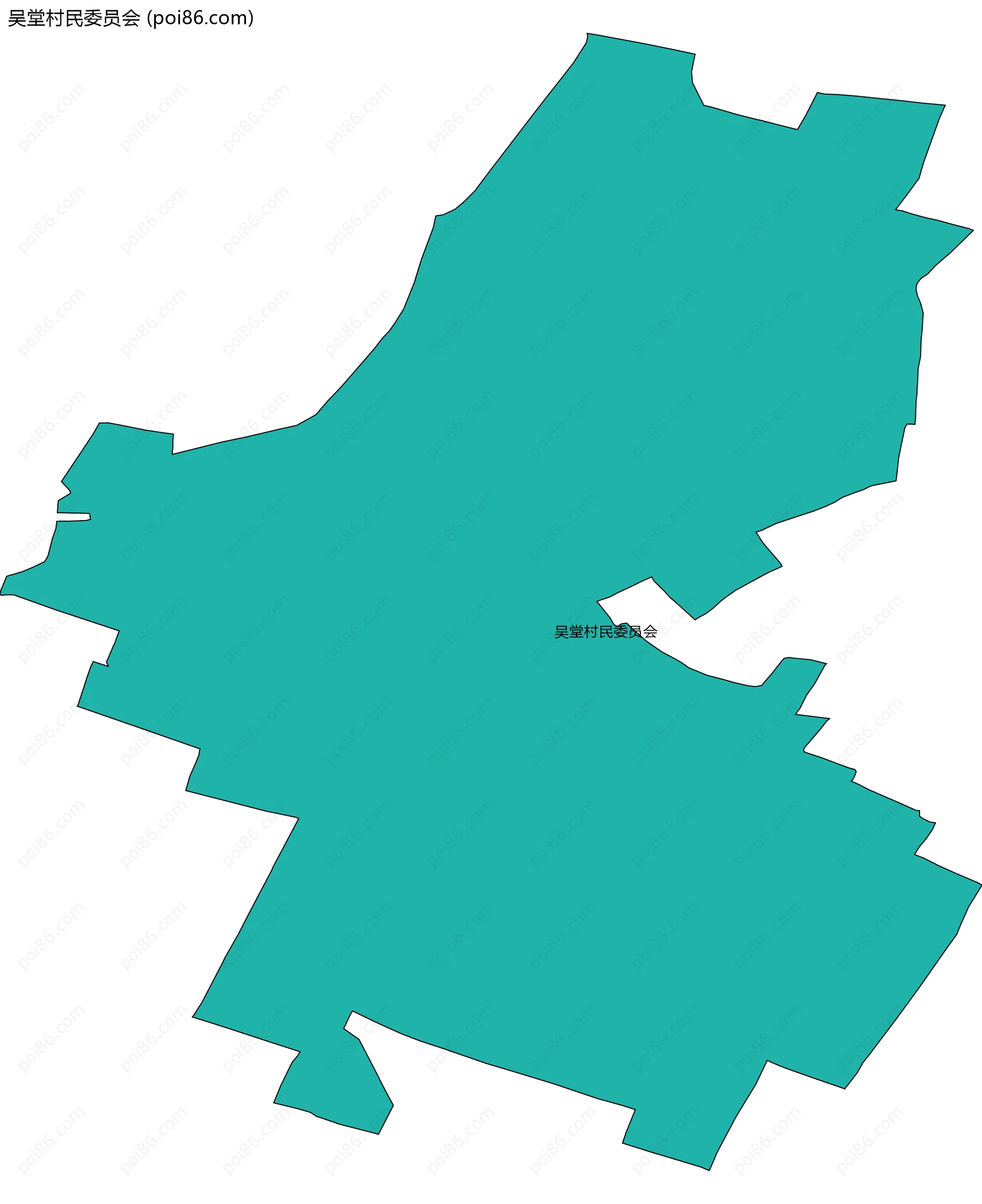 吴堂村民委员会边界地图