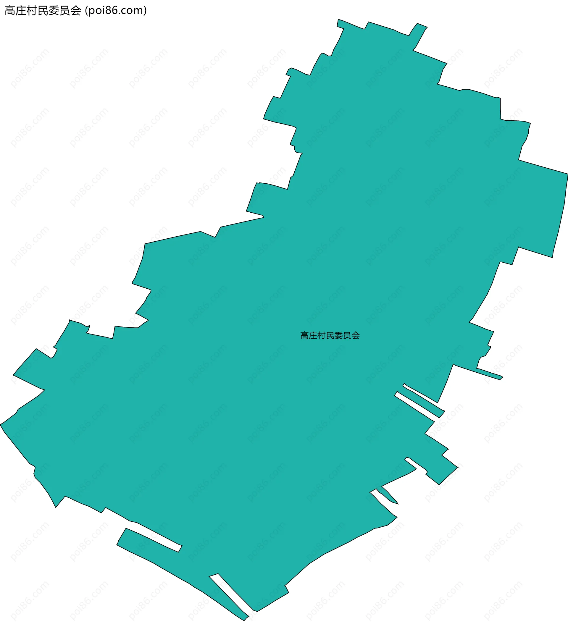 高庄村民委员会边界地图