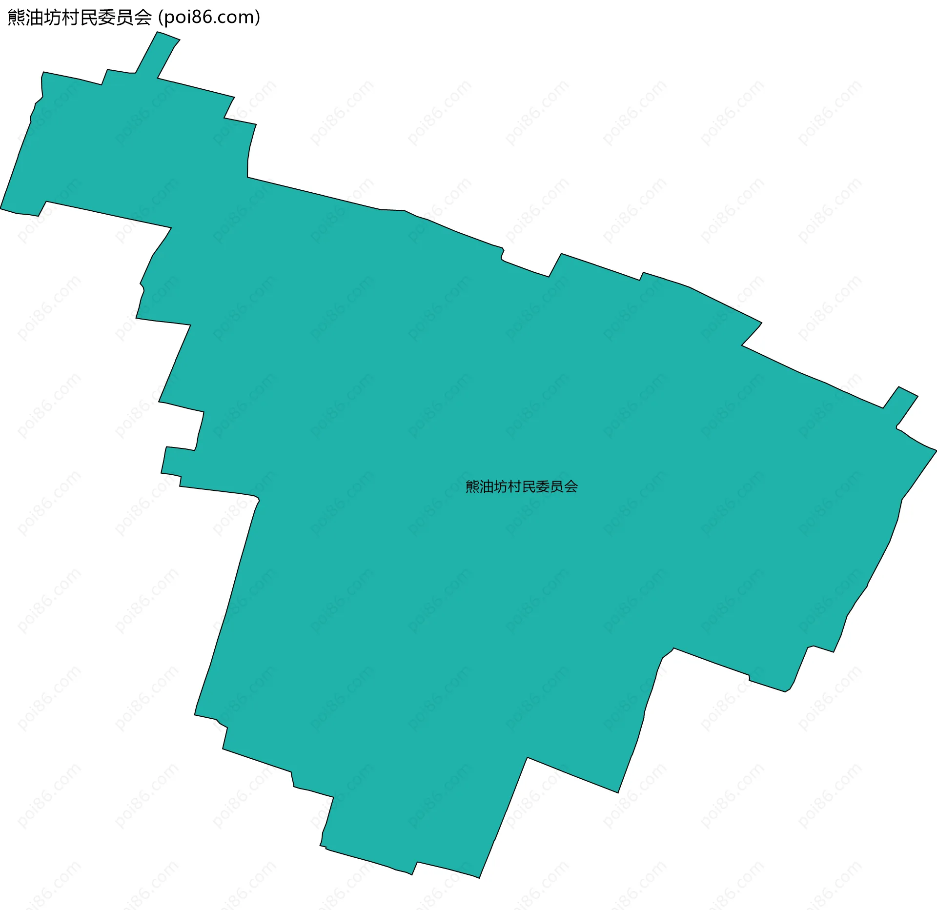 熊油坊村民委员会边界地图