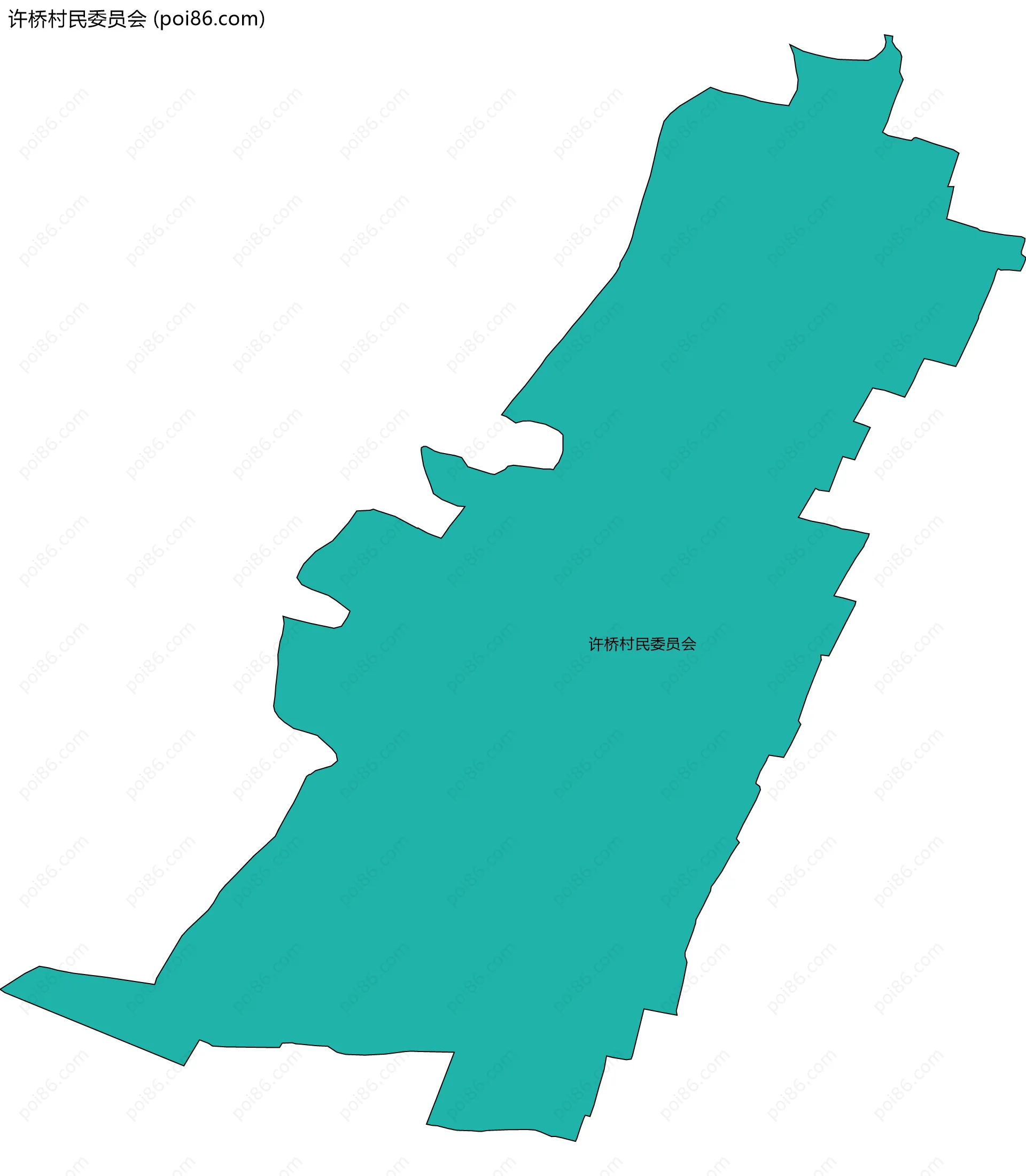 许桥村民委员会边界地图