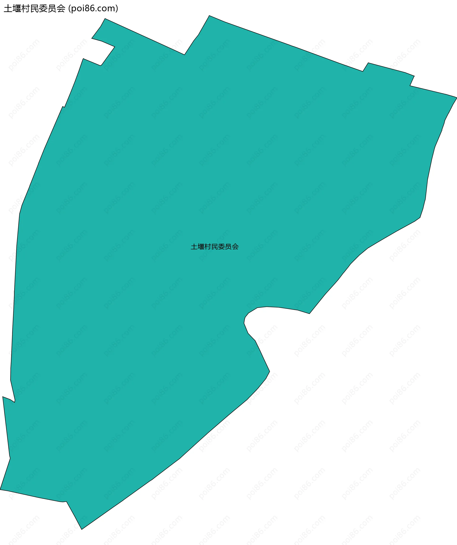 土堰村民委员会边界地图