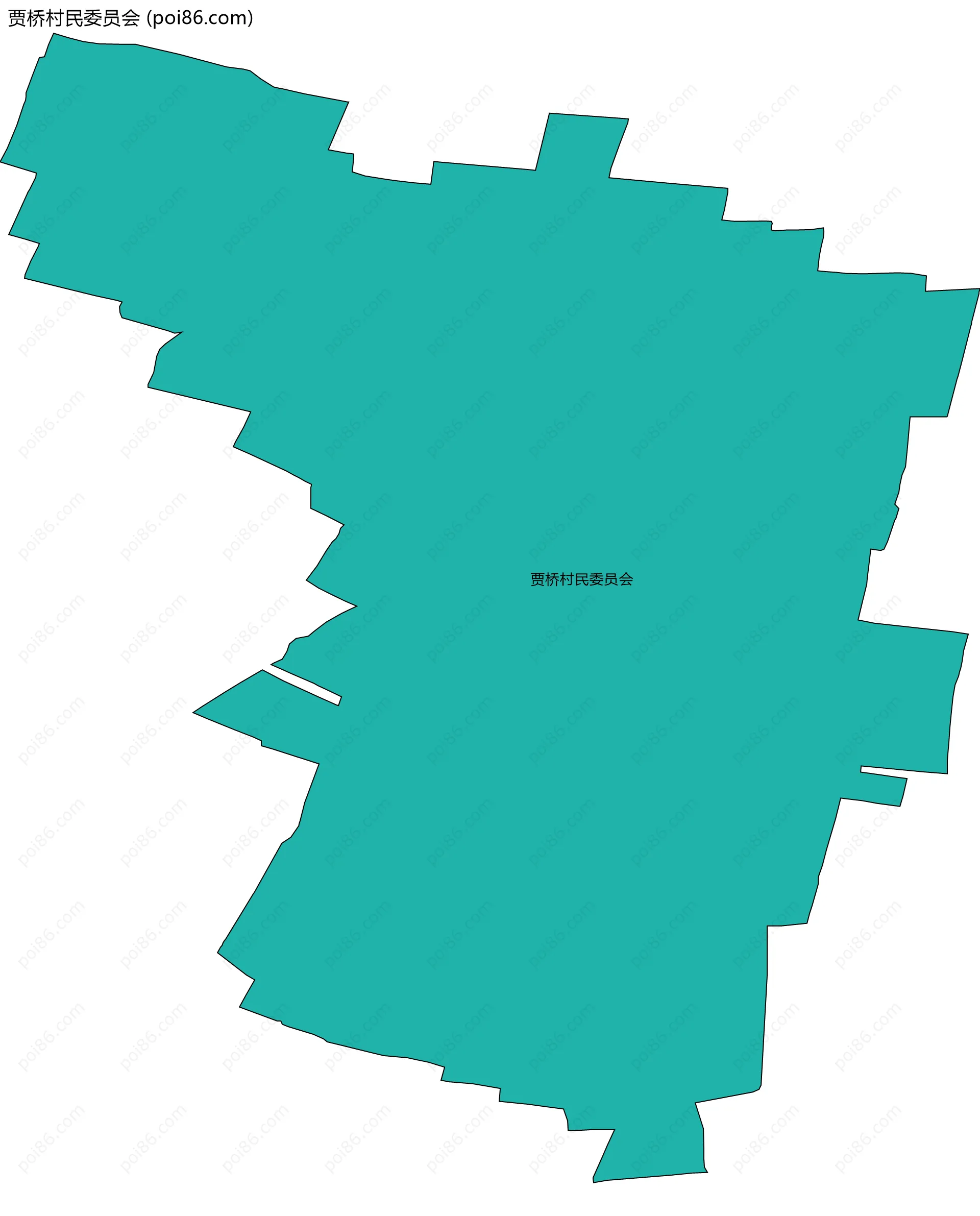 贾桥村民委员会边界地图