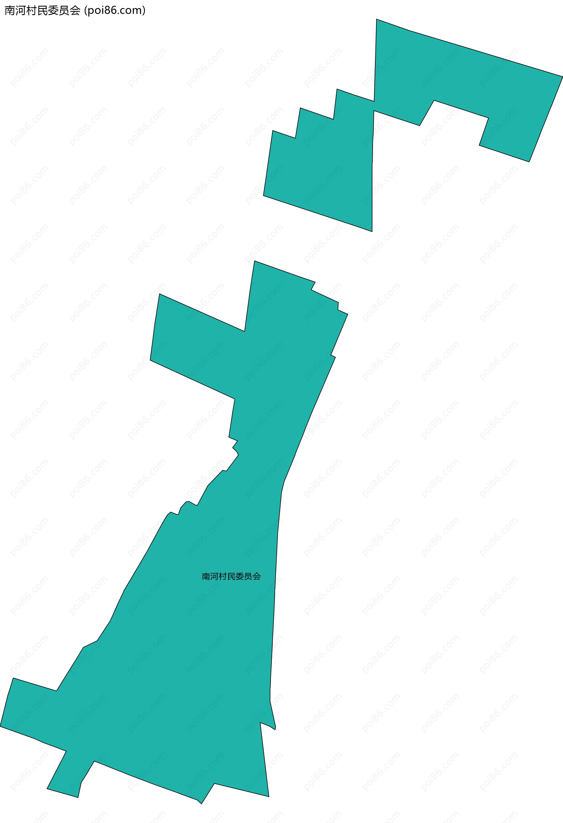 南河村民委员会边界地图