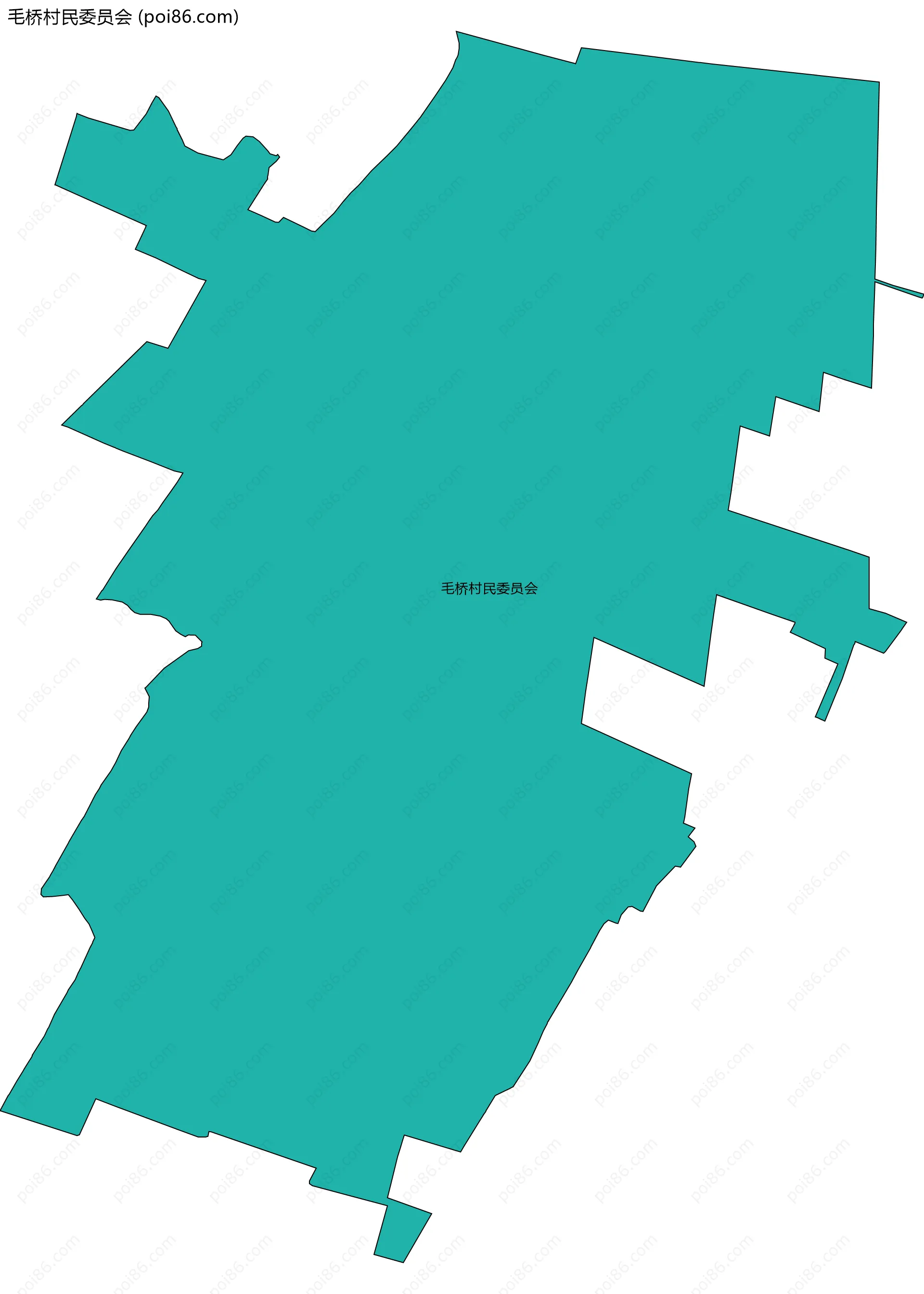 毛桥村民委员会边界地图