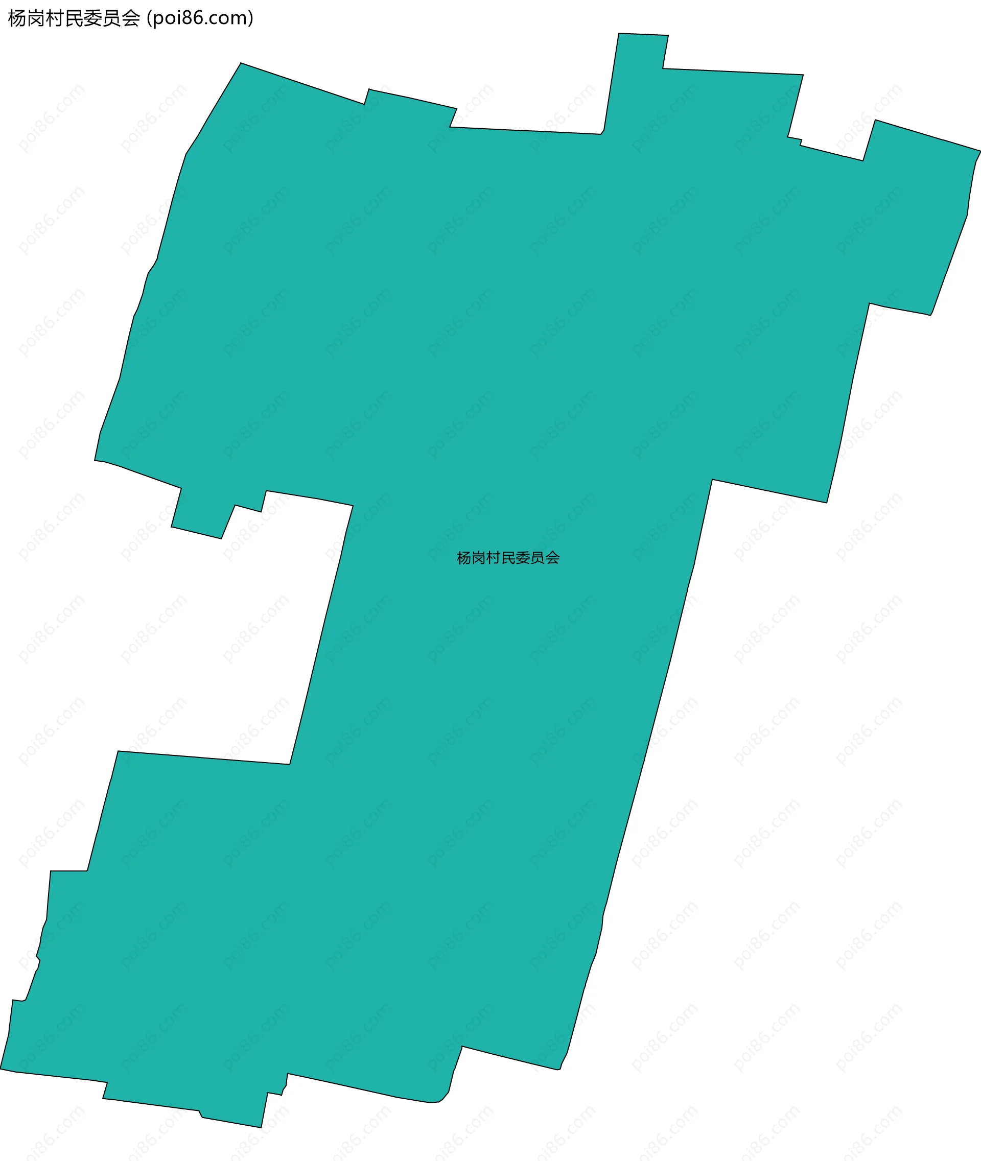 杨岗村民委员会边界地图