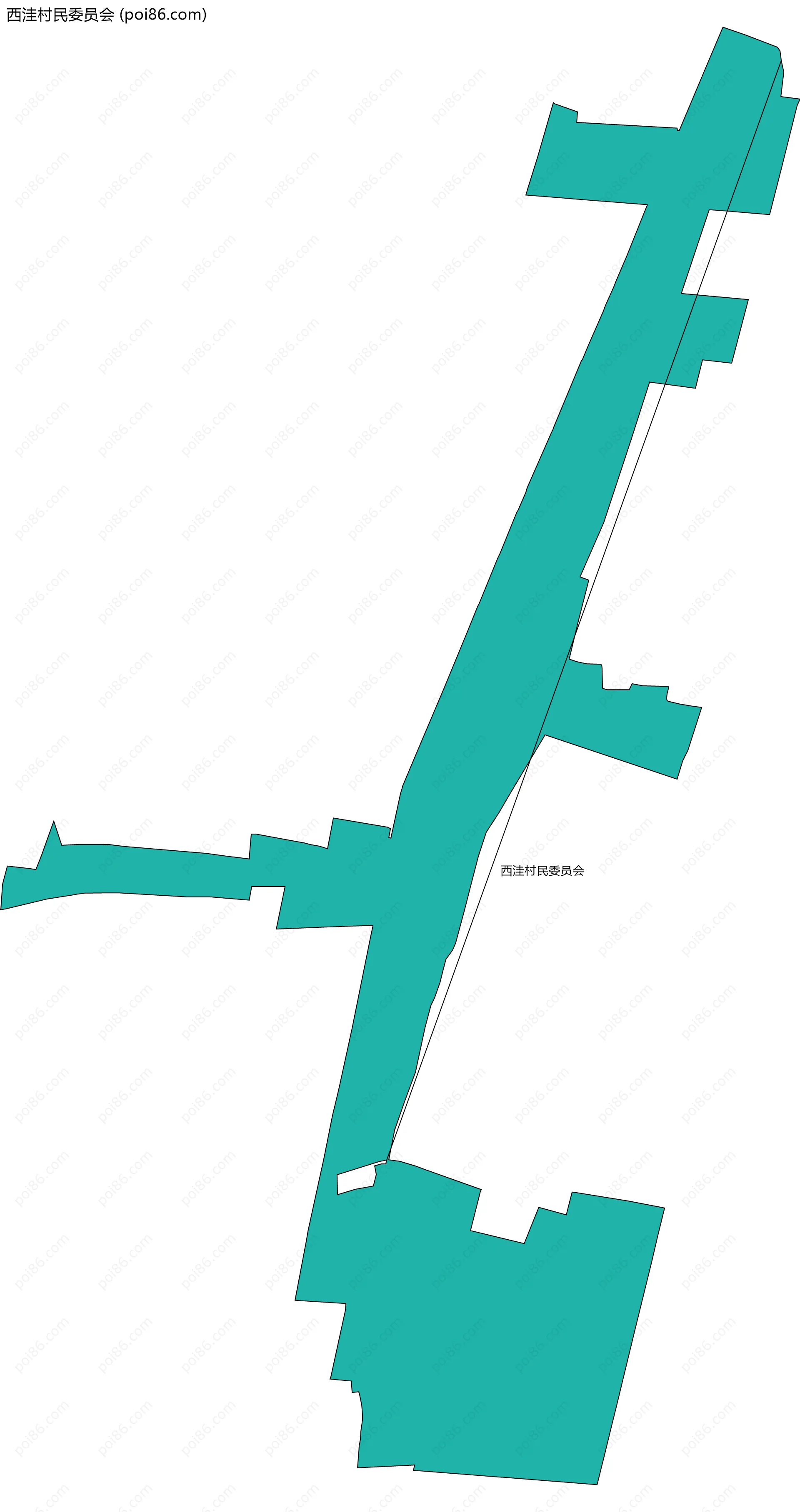 西洼村民委员会边界地图