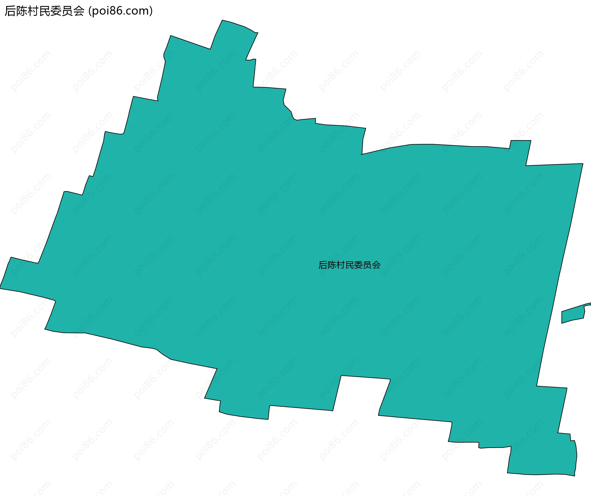 后陈村民委员会边界地图