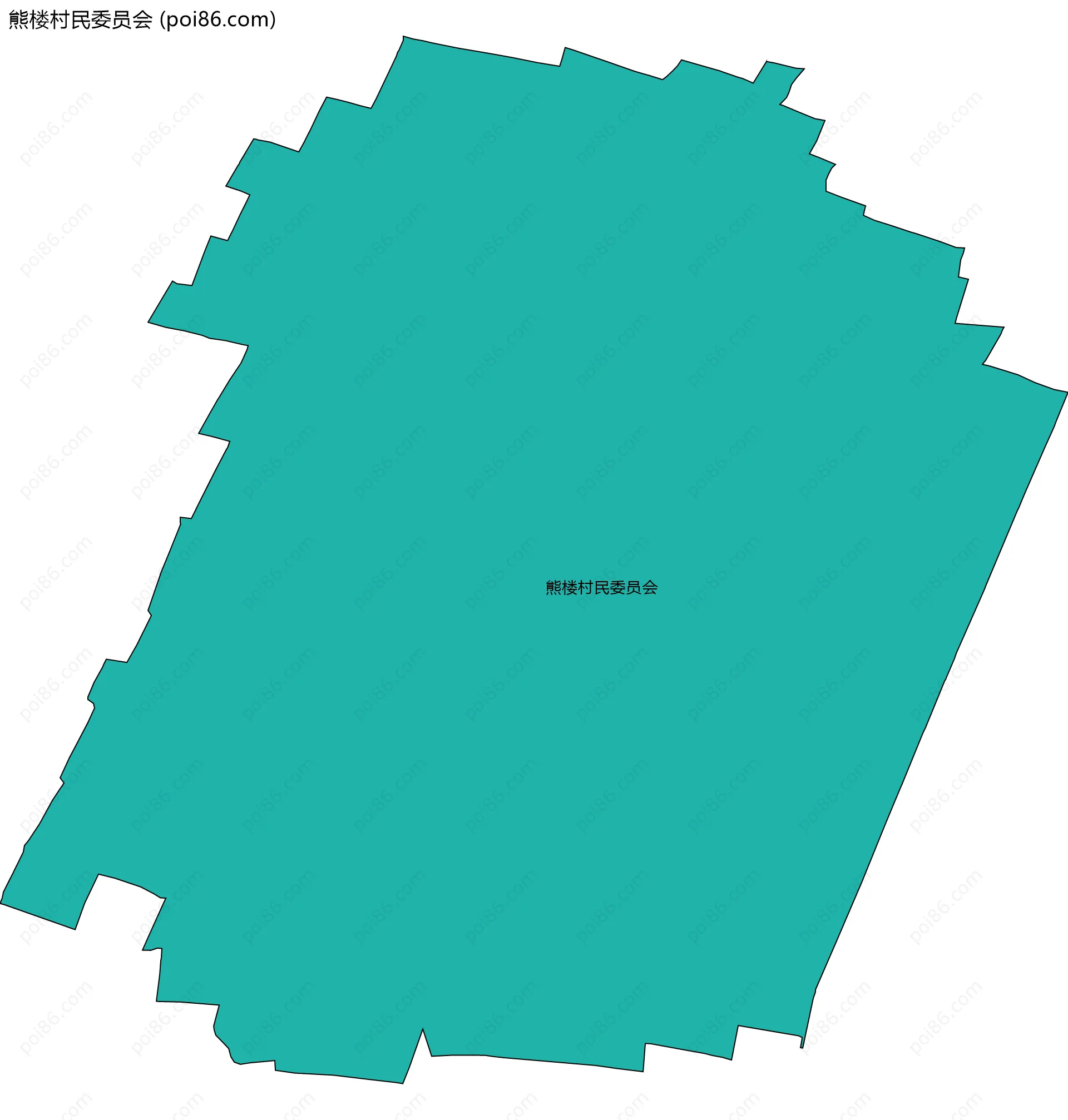 熊楼村民委员会边界地图