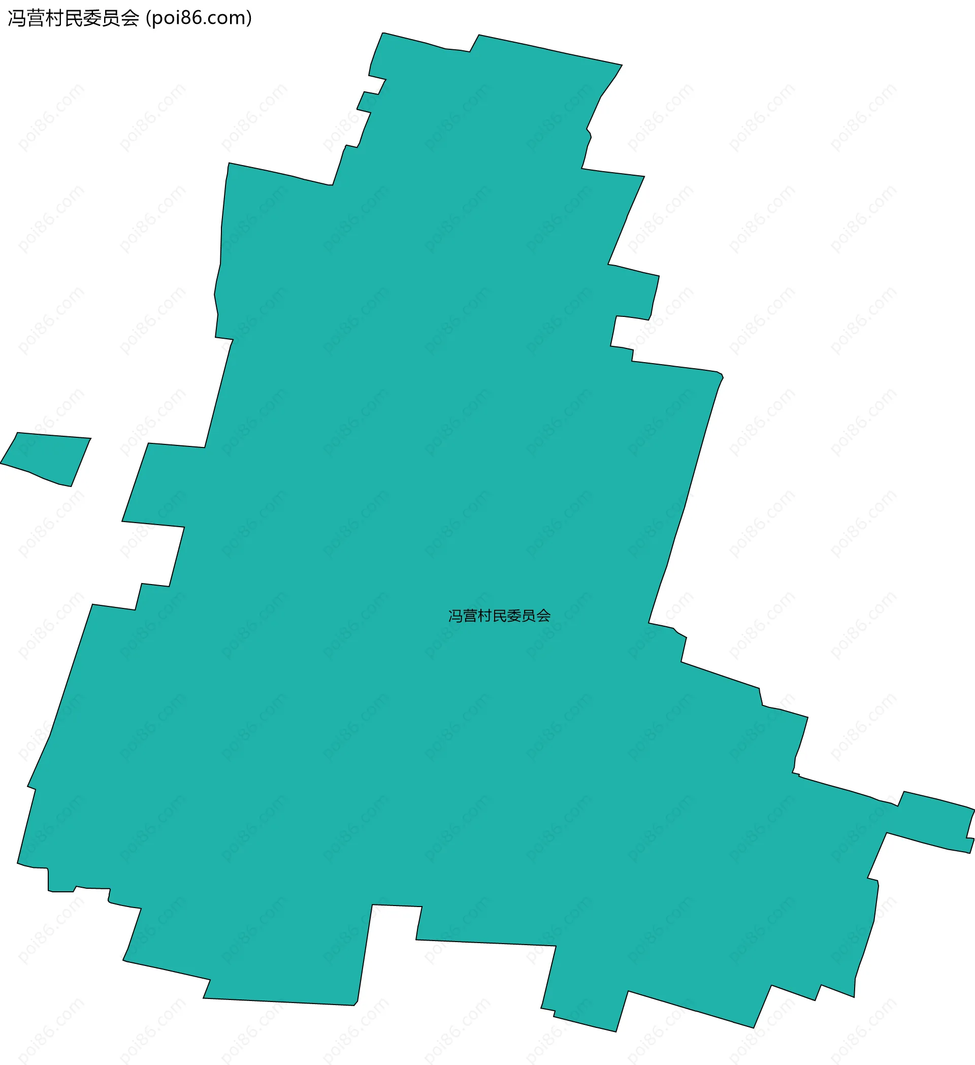 冯营村民委员会边界地图