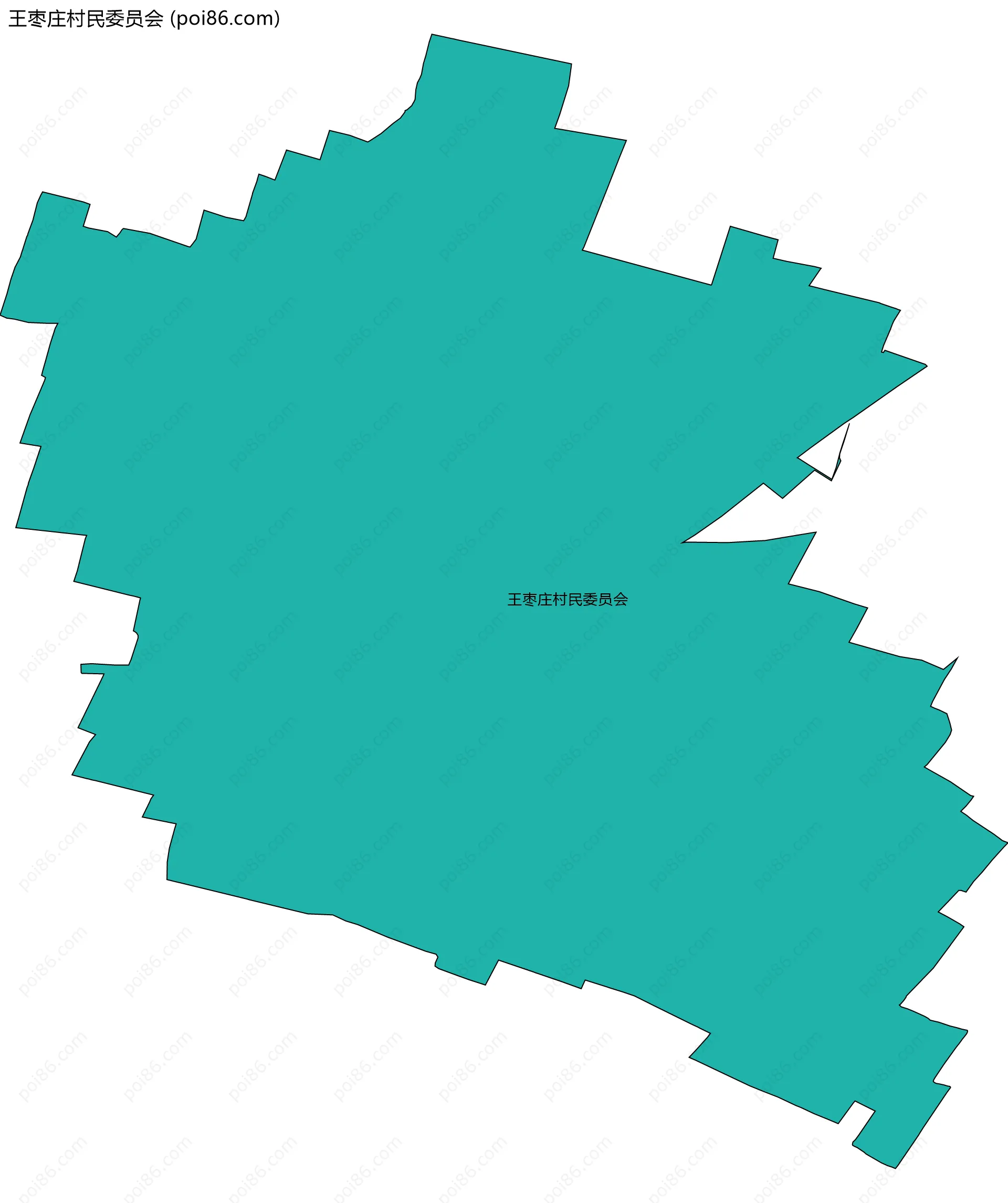 王枣庄村民委员会边界地图