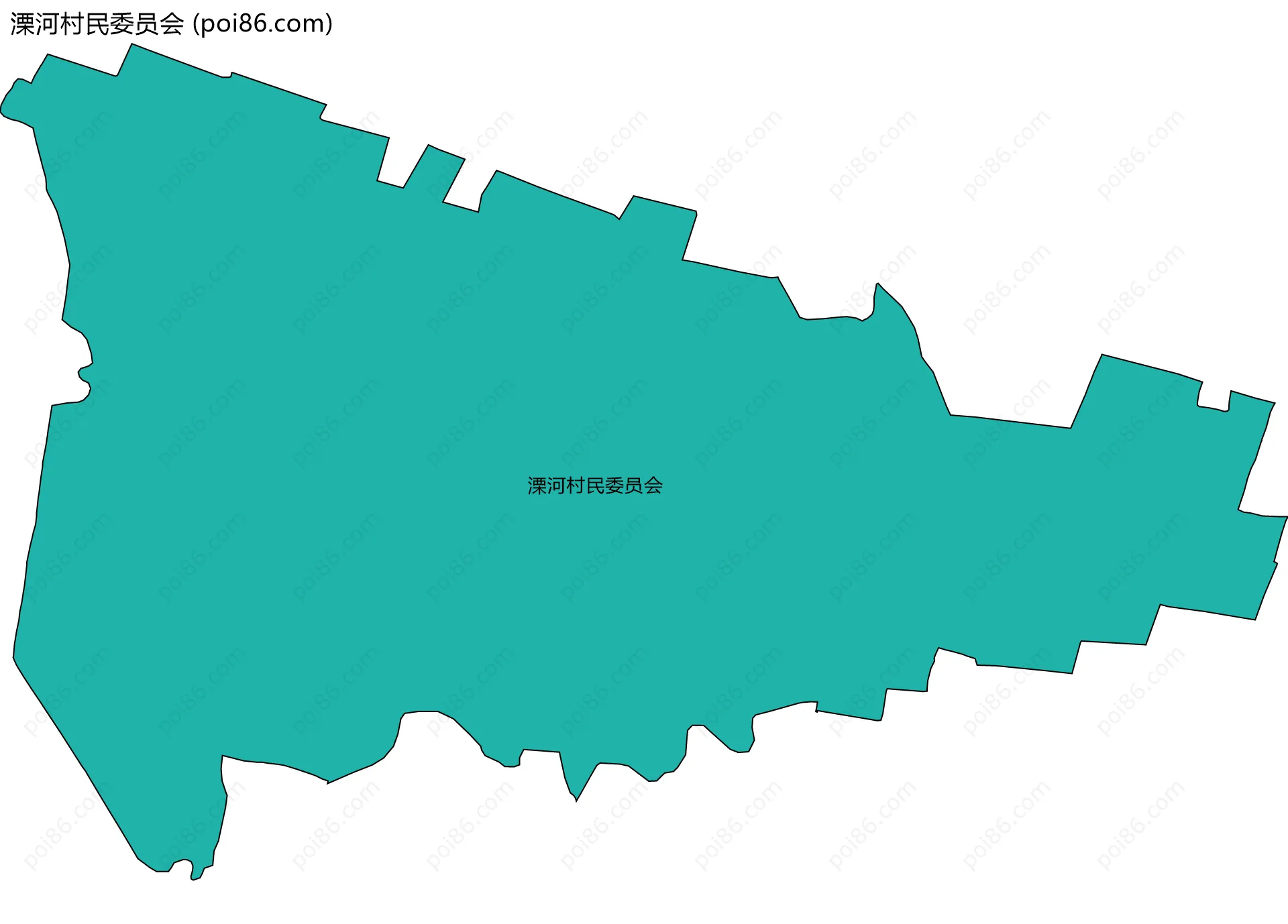 溧河村民委员会边界地图