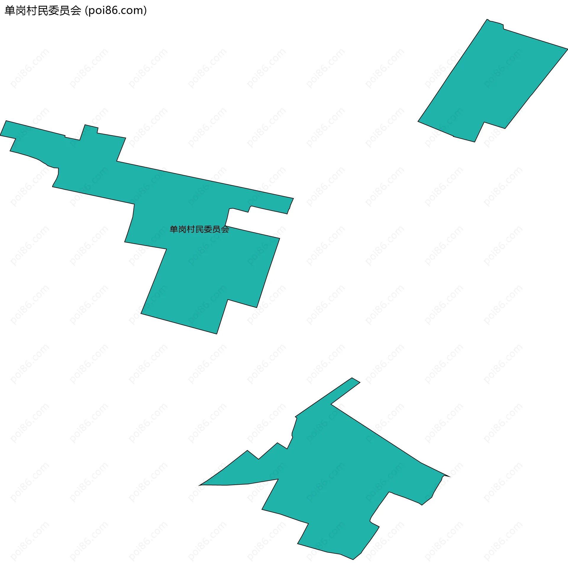 单岗村民委员会边界地图