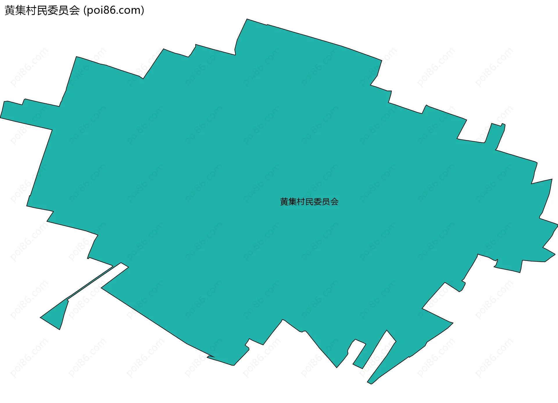 黄集村民委员会边界地图