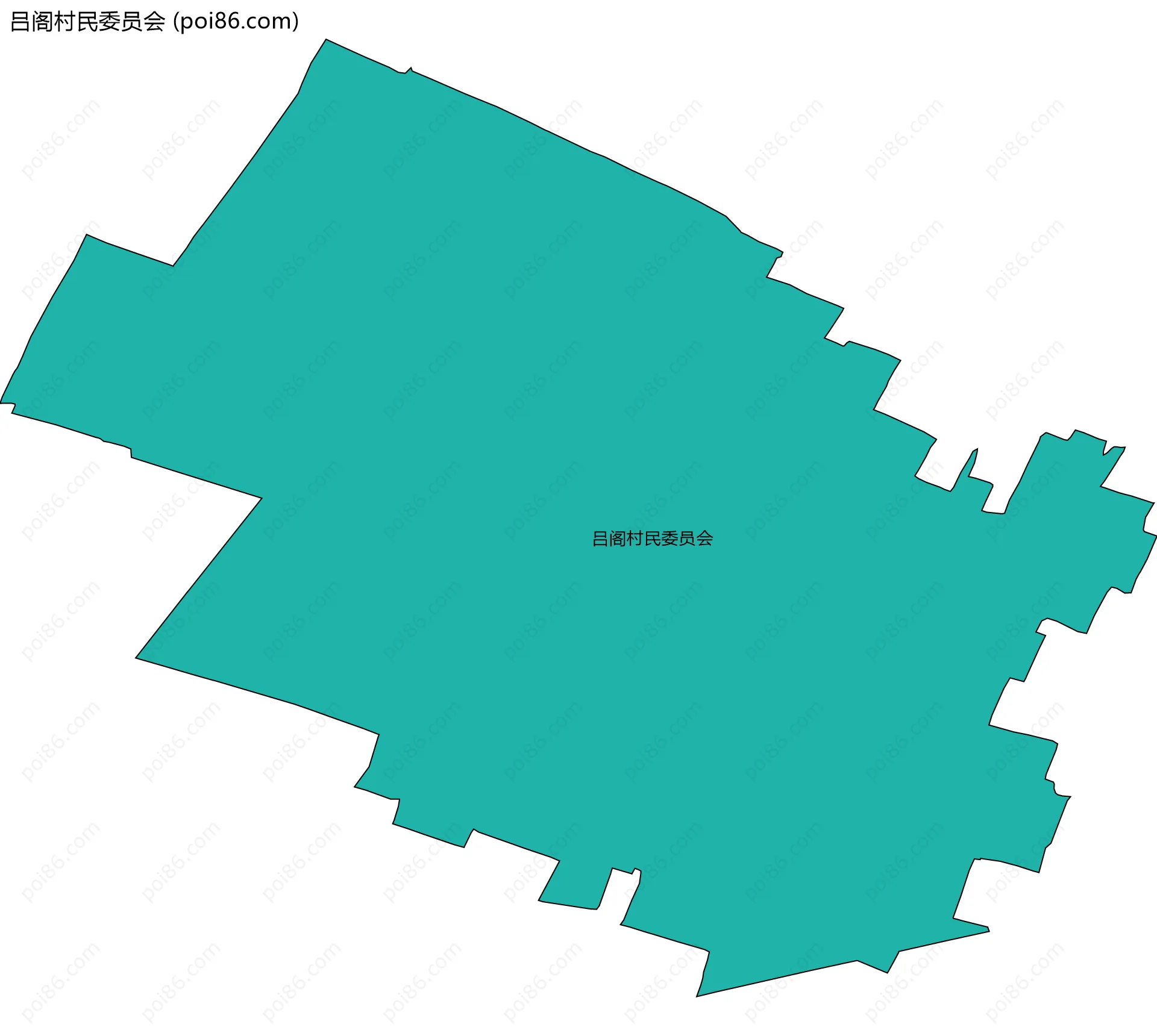 吕阁村民委员会边界地图