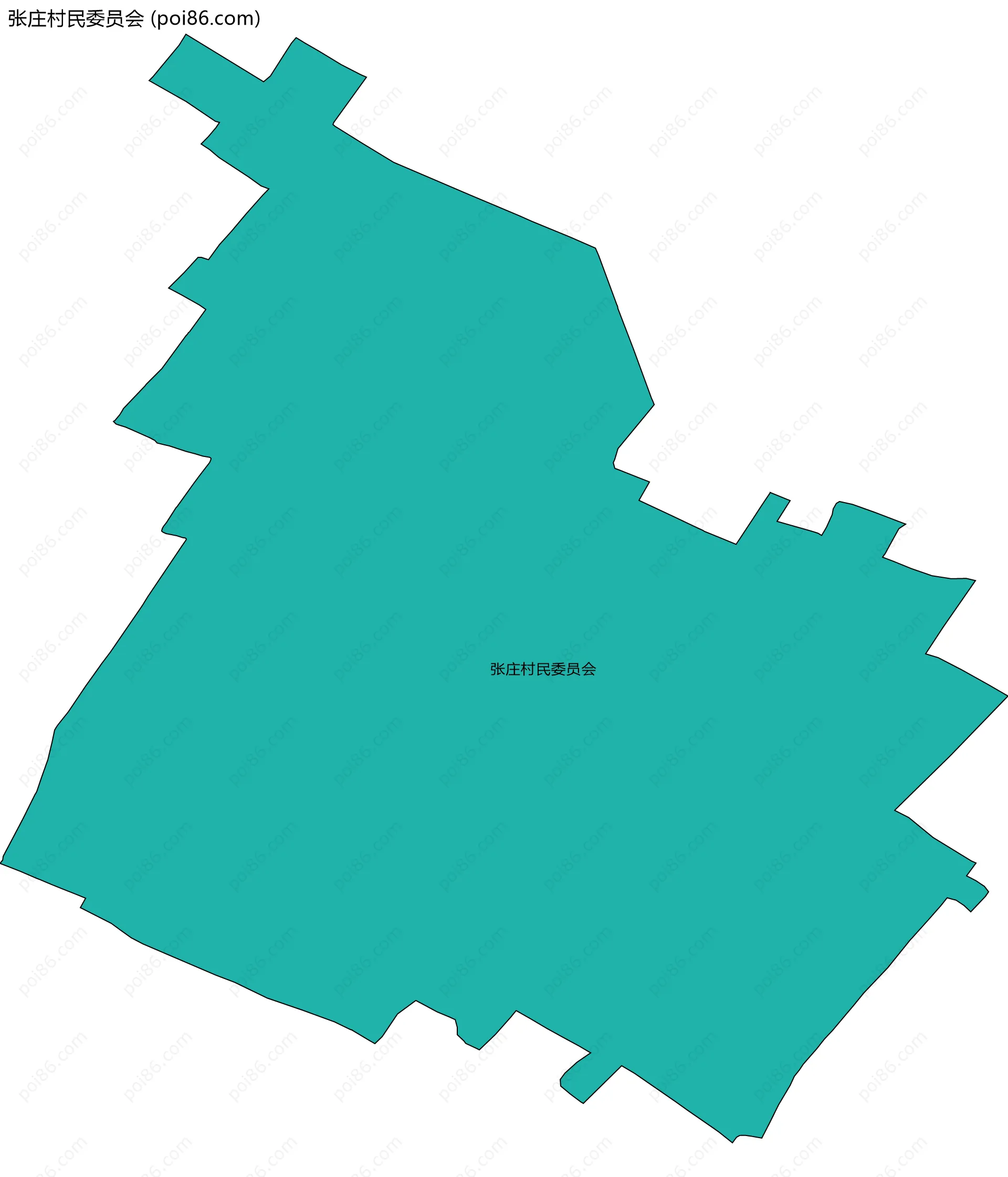 张庄村民委员会边界地图