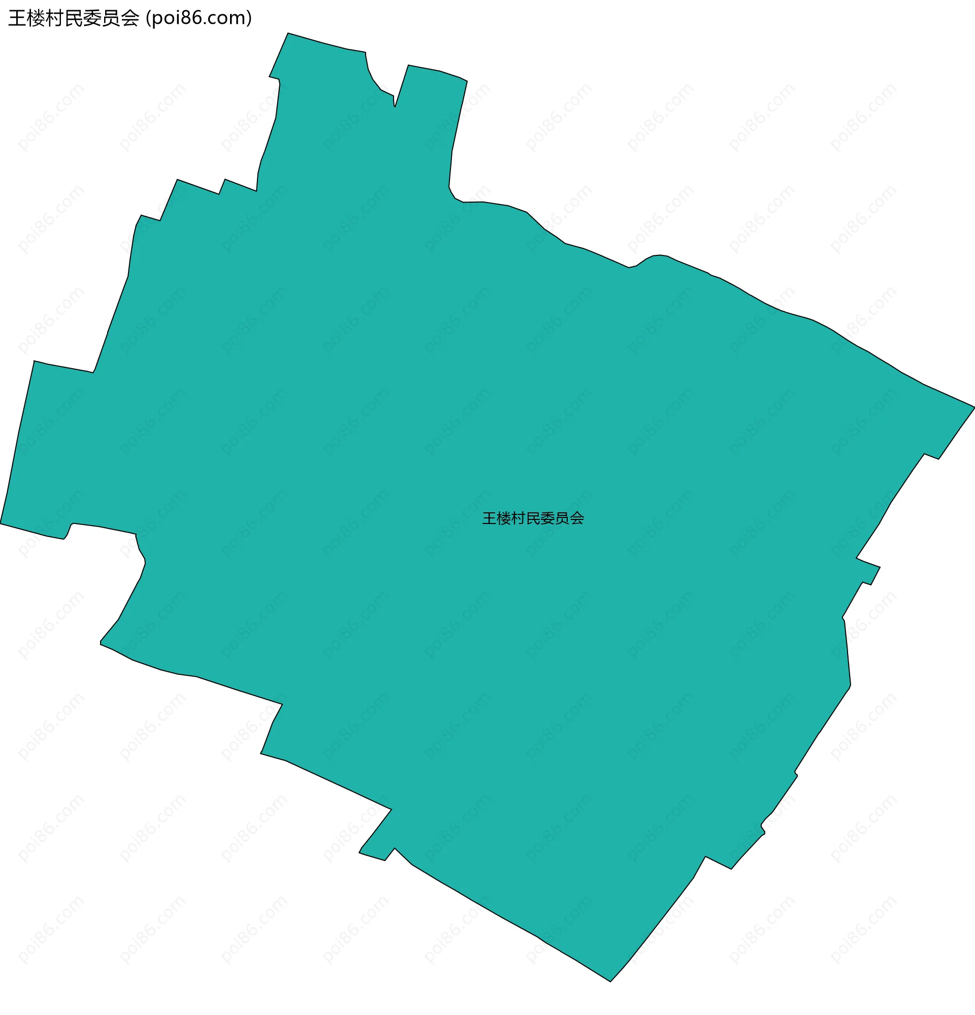 王楼村民委员会边界地图