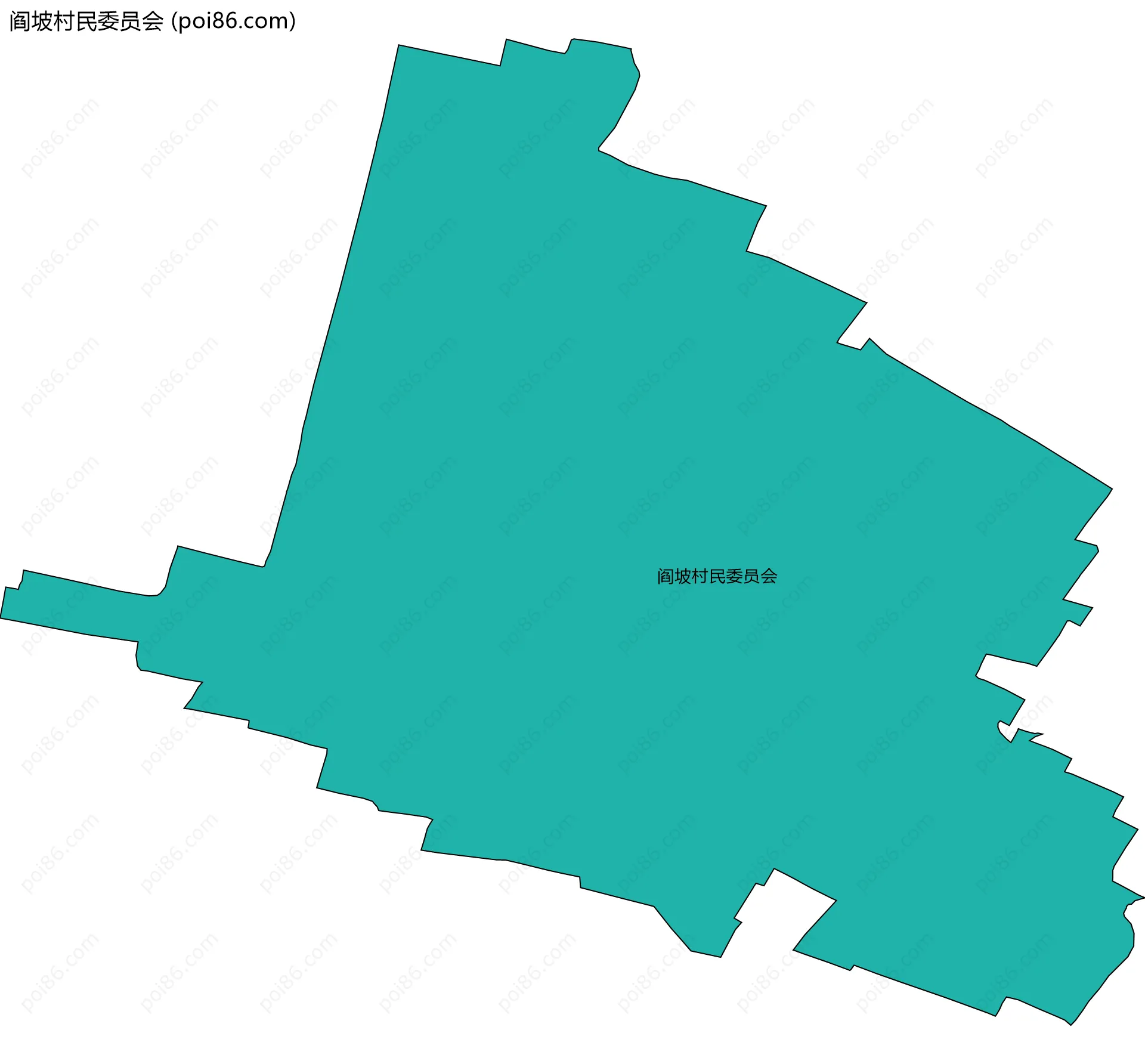阎坡村民委员会边界地图